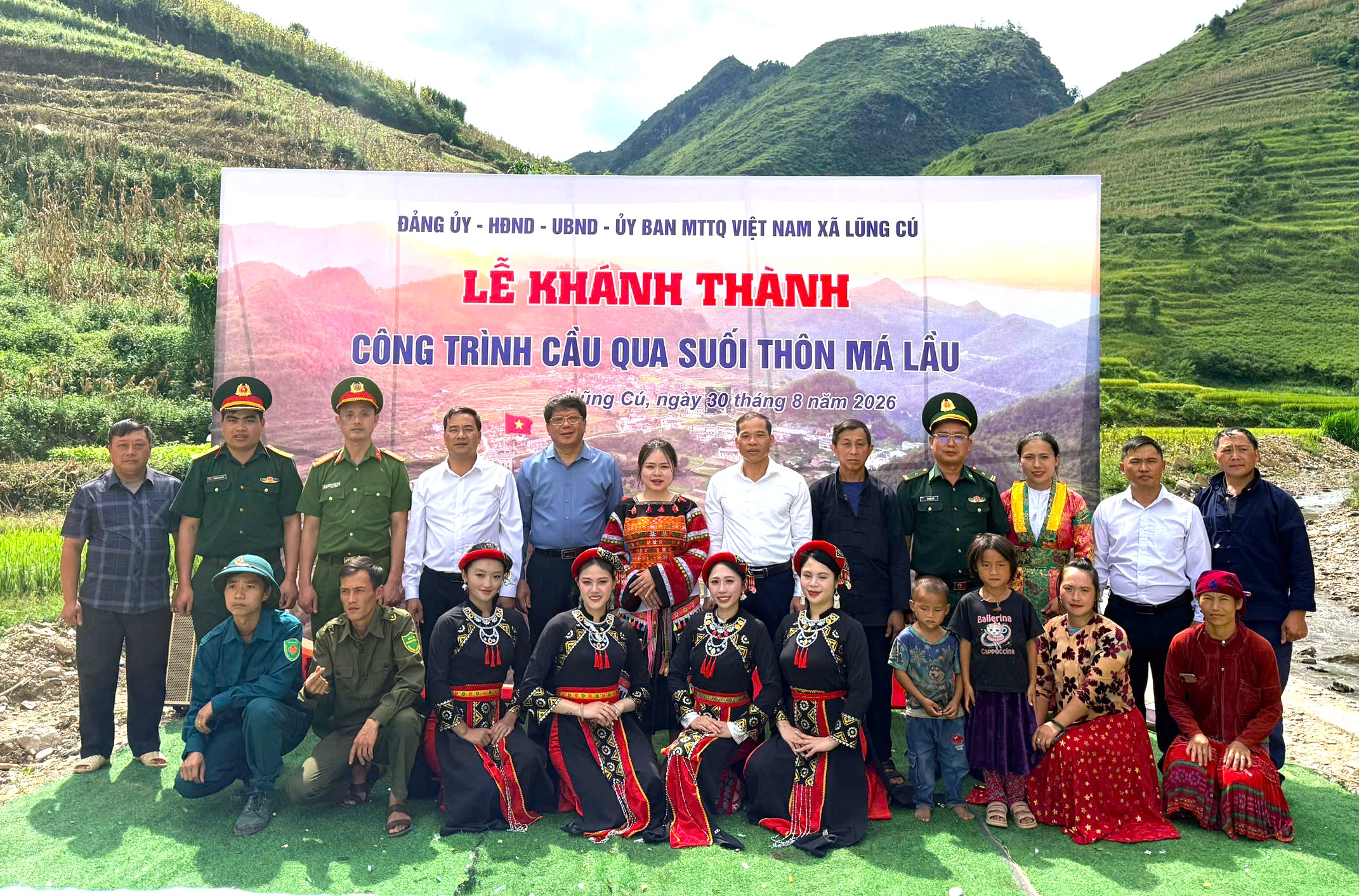 KHÁNH THÀNH CÔNG TRÌNH CẦU QUA SUỐI THÔN MÁ LẦU, XÃ LŨNG CÚ