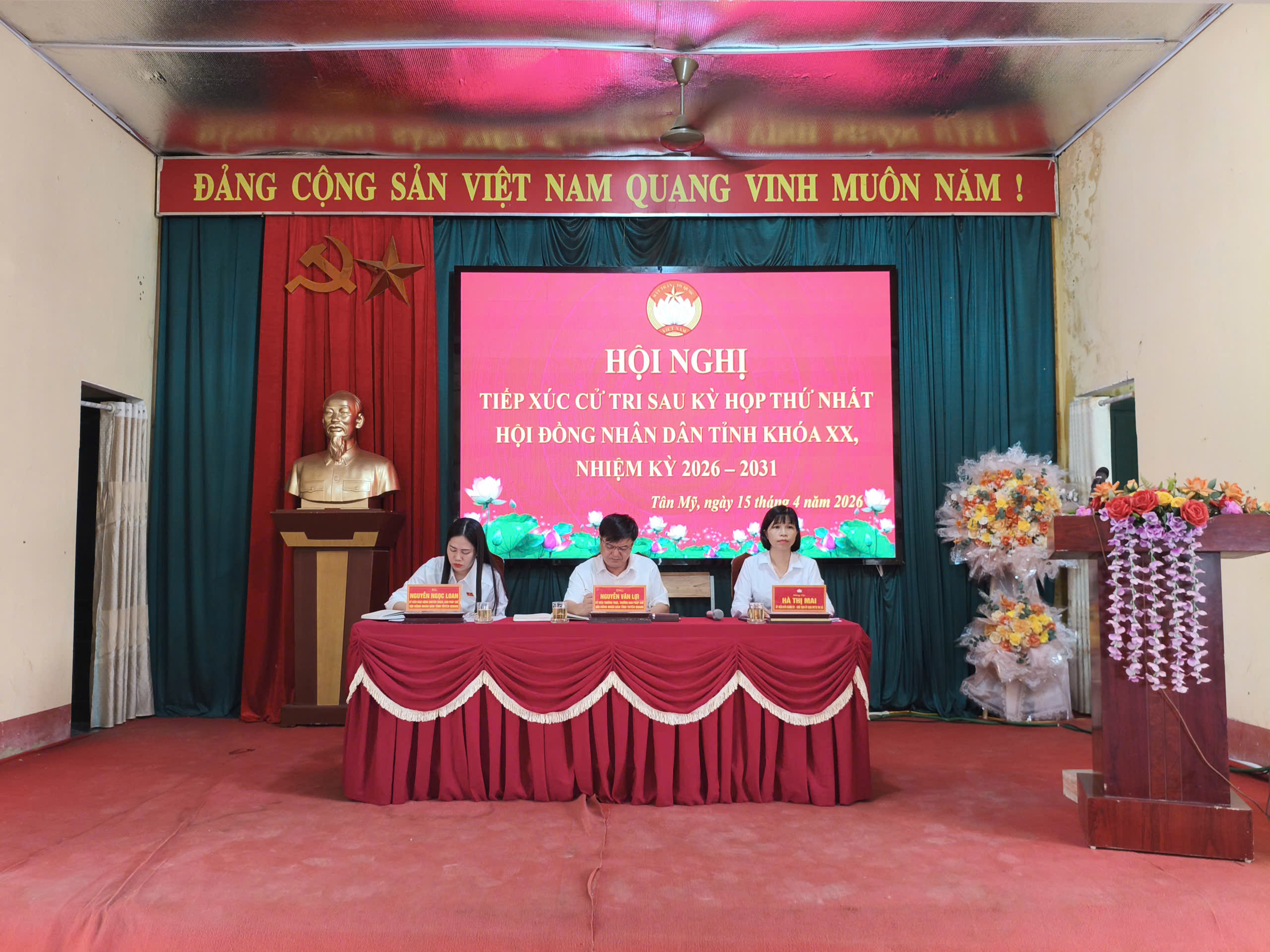 TÂN MỸ: TỔ ĐẠI BIỂU SỐ 03 HĐND TỈNH KHÓA XX TIẾP XÚC CỬ TRI SAU KỲ HỌP THỨ NHẤT