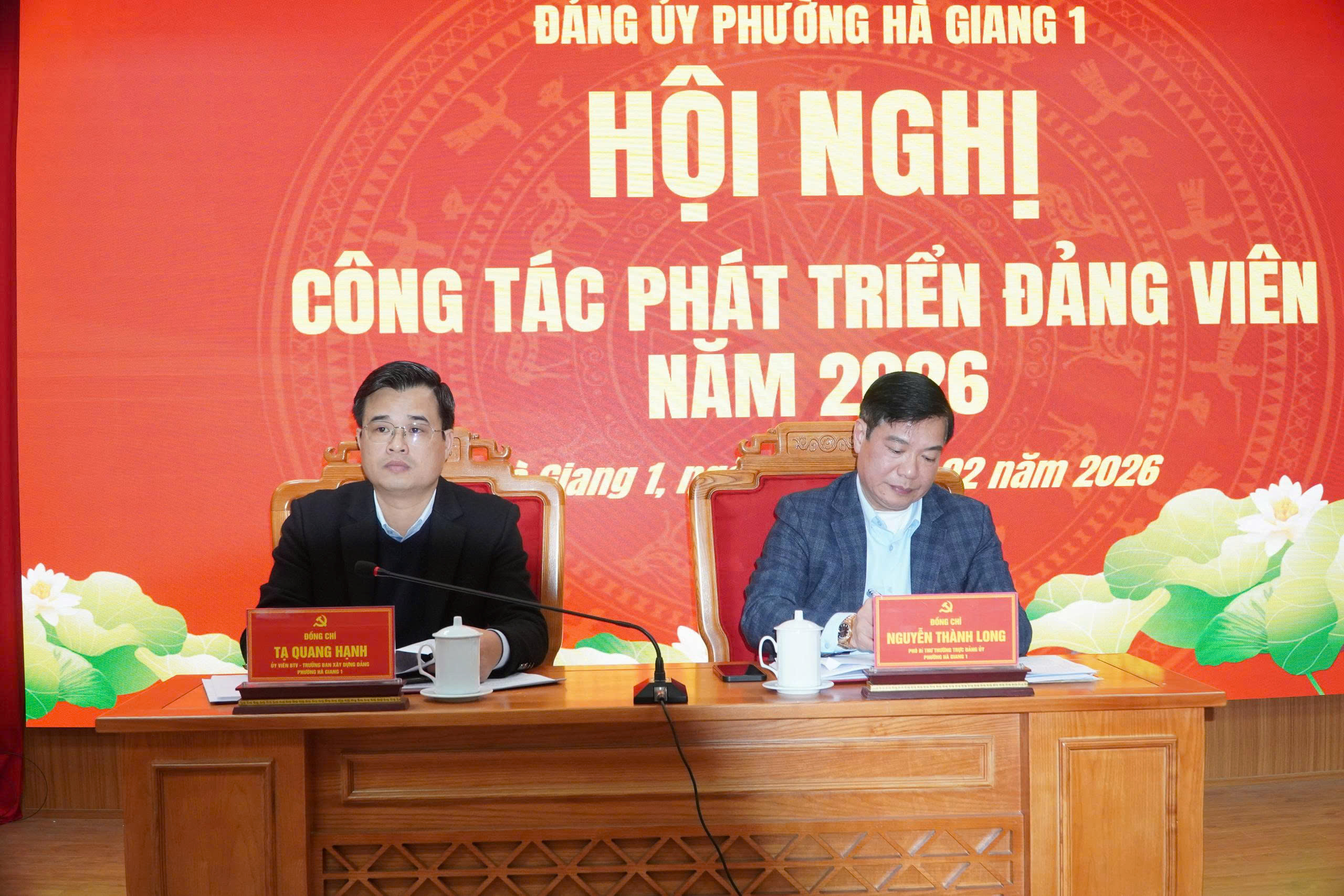Hội nghị triển khai công tác phát triển đảng viên năm 2026 tại phường Hà Giang 1.