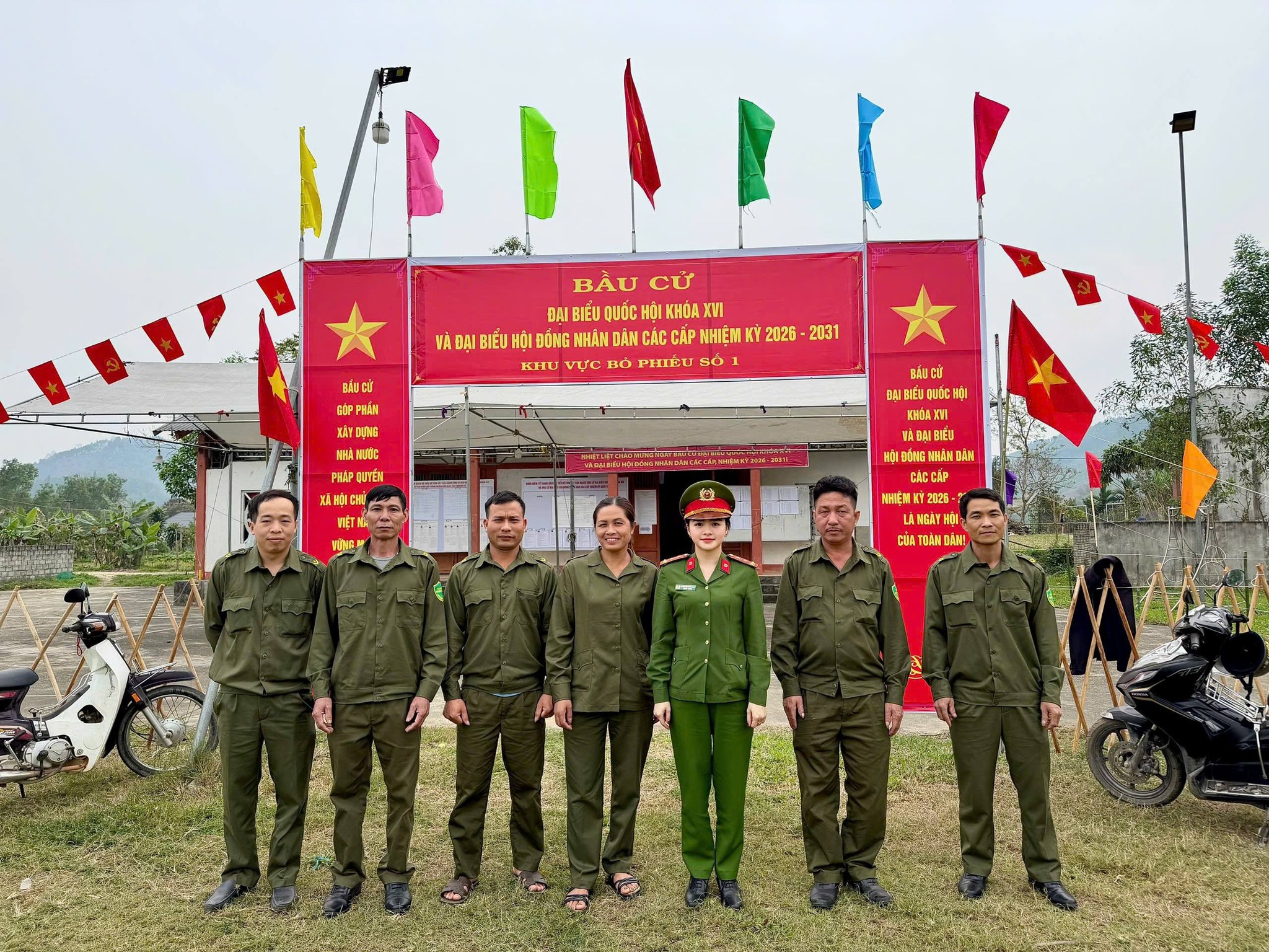 Các lực lượng xã Bình Ca góp phần vào thành công của Ngày hội bầu cử