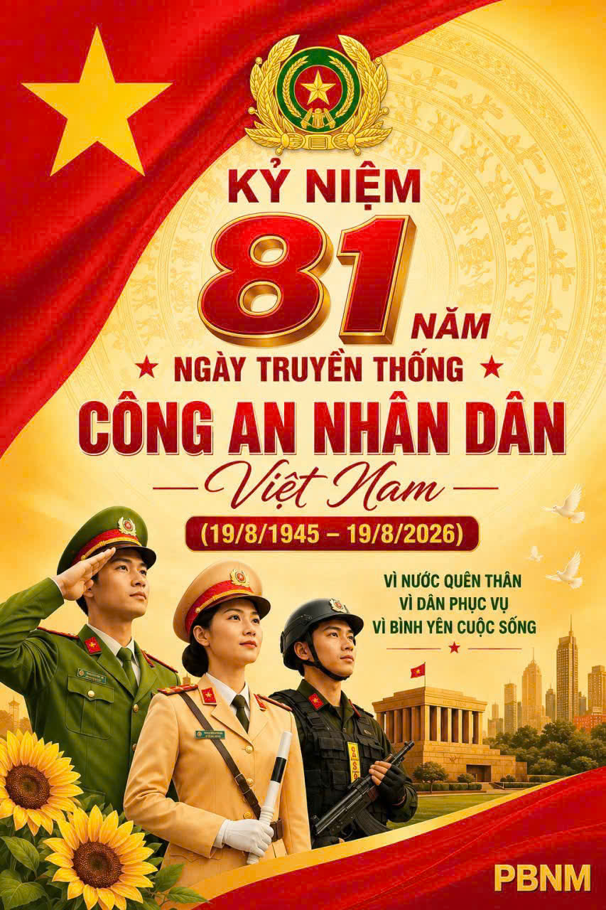KỶ NIỆM 81 NĂM NGÀY TRUYỀN THỐNG CÔNG AN NHÂN DÂN VIỆT NAM (19/8/1945 – 19/8/2026)