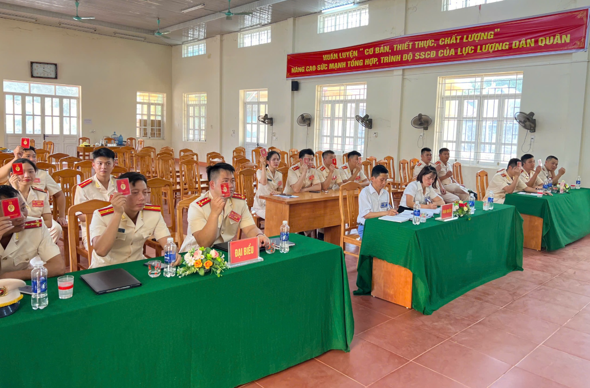 CÔNG AN XÃ XUÂN VÂN TỔ CHỨC THÀNH CÔNG ĐẠI HỘI CHI BỘ NHIỆM KỲ 2025 - 2030 