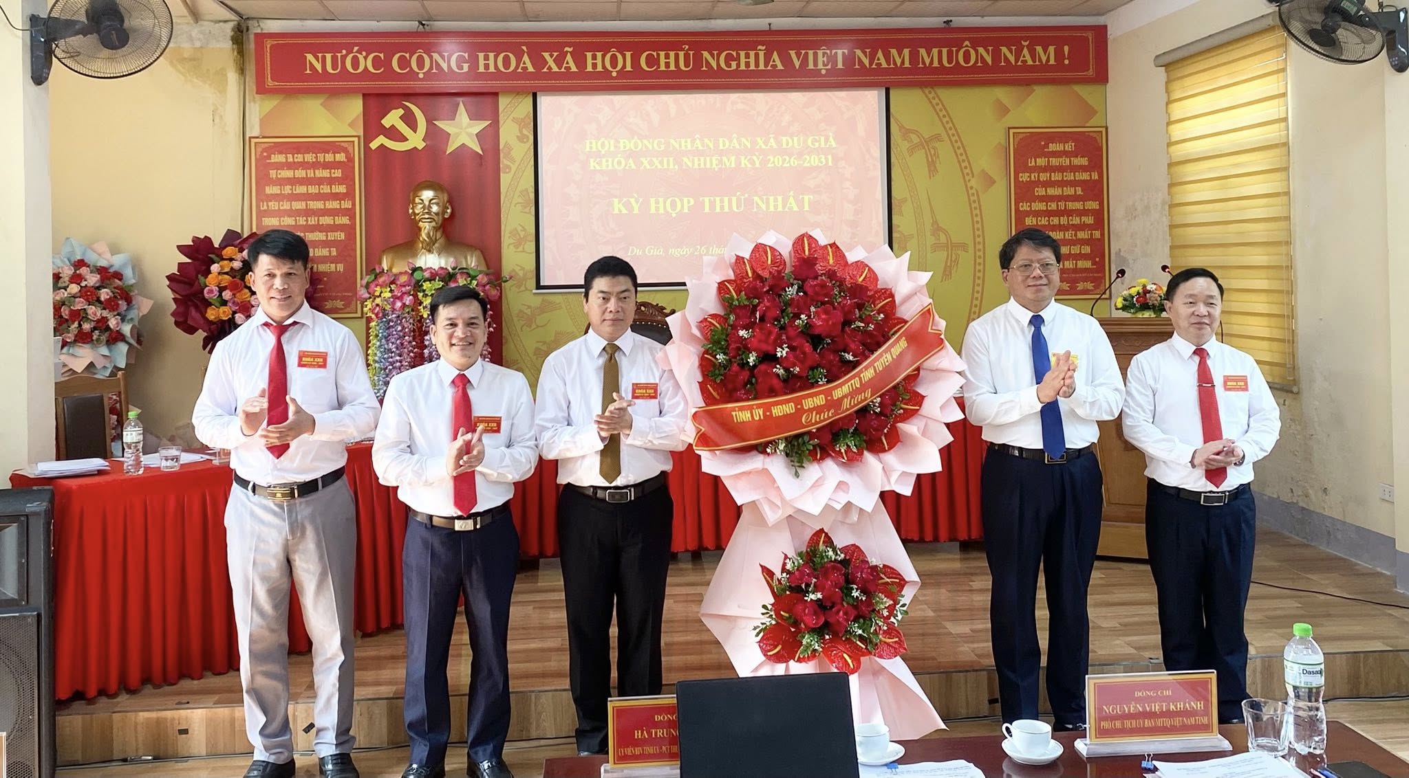 Phó Chủ tịch Thường trực Ủy ban MTTQ tỉnh Hà Trung Kiên dự Kỳ họp thứ Nhất, HĐND xã Du Già nhiệm kỳ 2026 - 2031