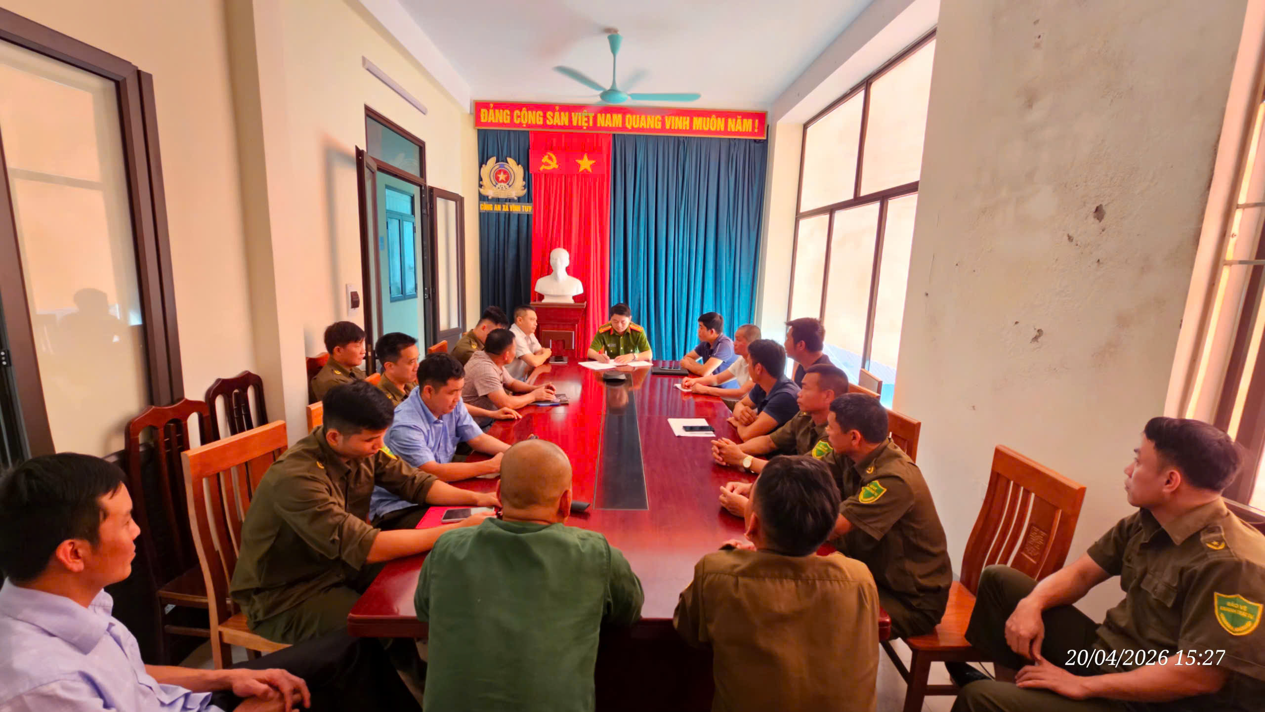 CÔNG AN XÃ VĨNH TUY TRIỂN KHAI THỰC HIỆN KẾ HOẠCH SỐ 152/KH-UBND NGÀY 09/4/2026 CỦA UBND TỈNH TUYÊN QUANG