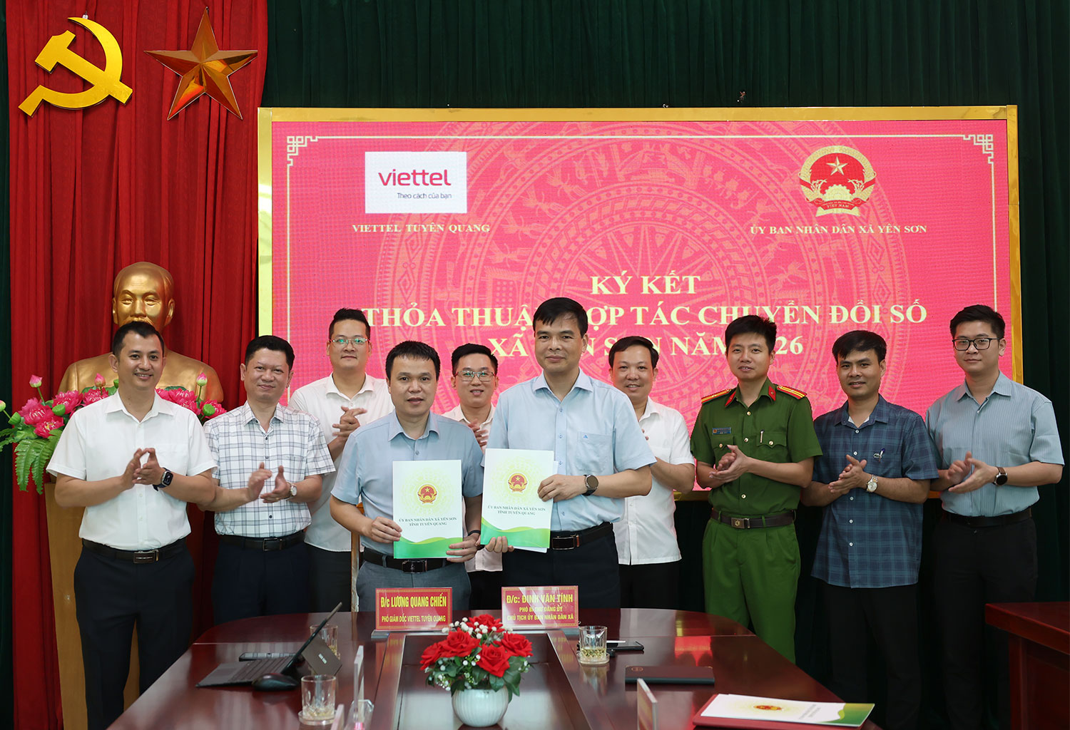 UBND xã Yên Sơn ký kết thoả thuận hợp tác chuyển đổi số năm 2026 với Viettel Tuyên Quang