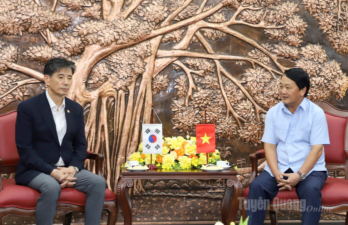 Tuyen Quang Party Secretary Hau A Lenh Meets with the Korea-Vietnam Economic and Cultural Association