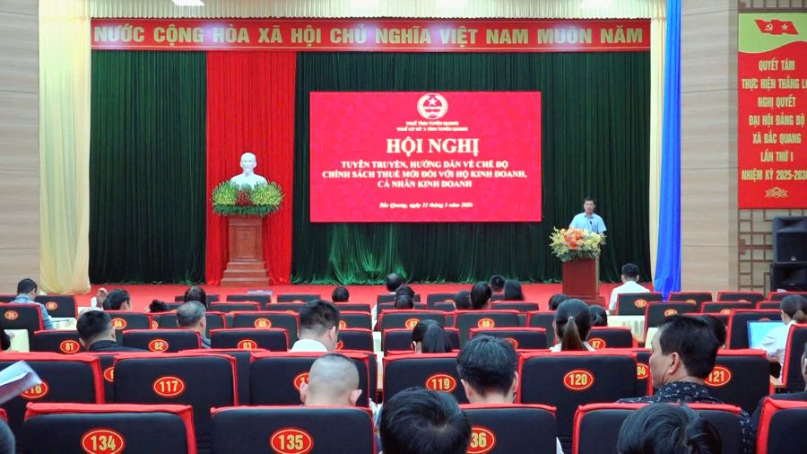 Hội nghị tuyên truyền chính sách thuế đối với hộ kinh doanh năm 2026