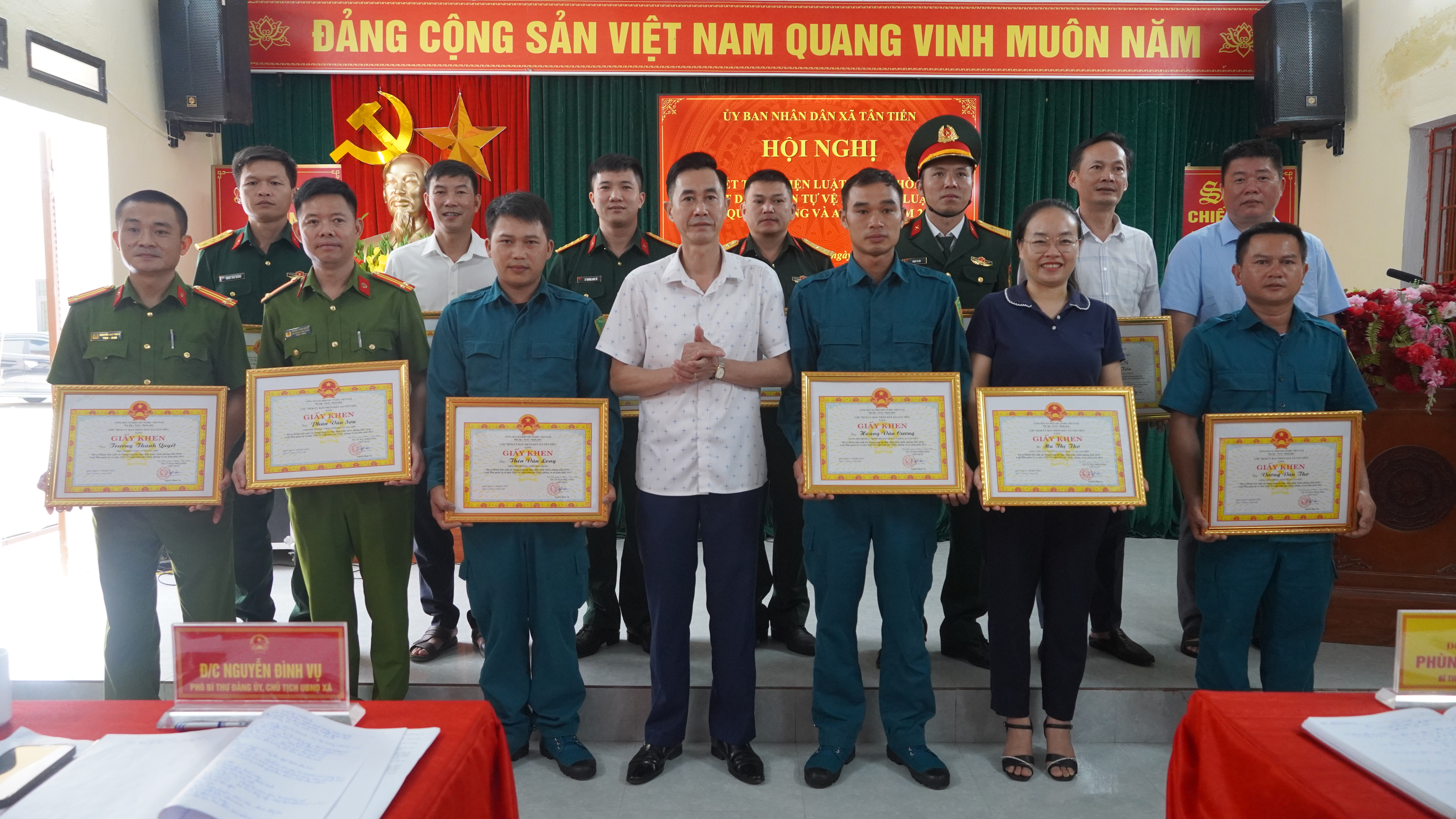 Xã Tân Tiến tổng kết thực hiện Luật Quốc phòng năm 2018, Luật Dân quân tự vệ năm 2019 và Luật Giáo dục quốc phòng và an ninh năm 2013