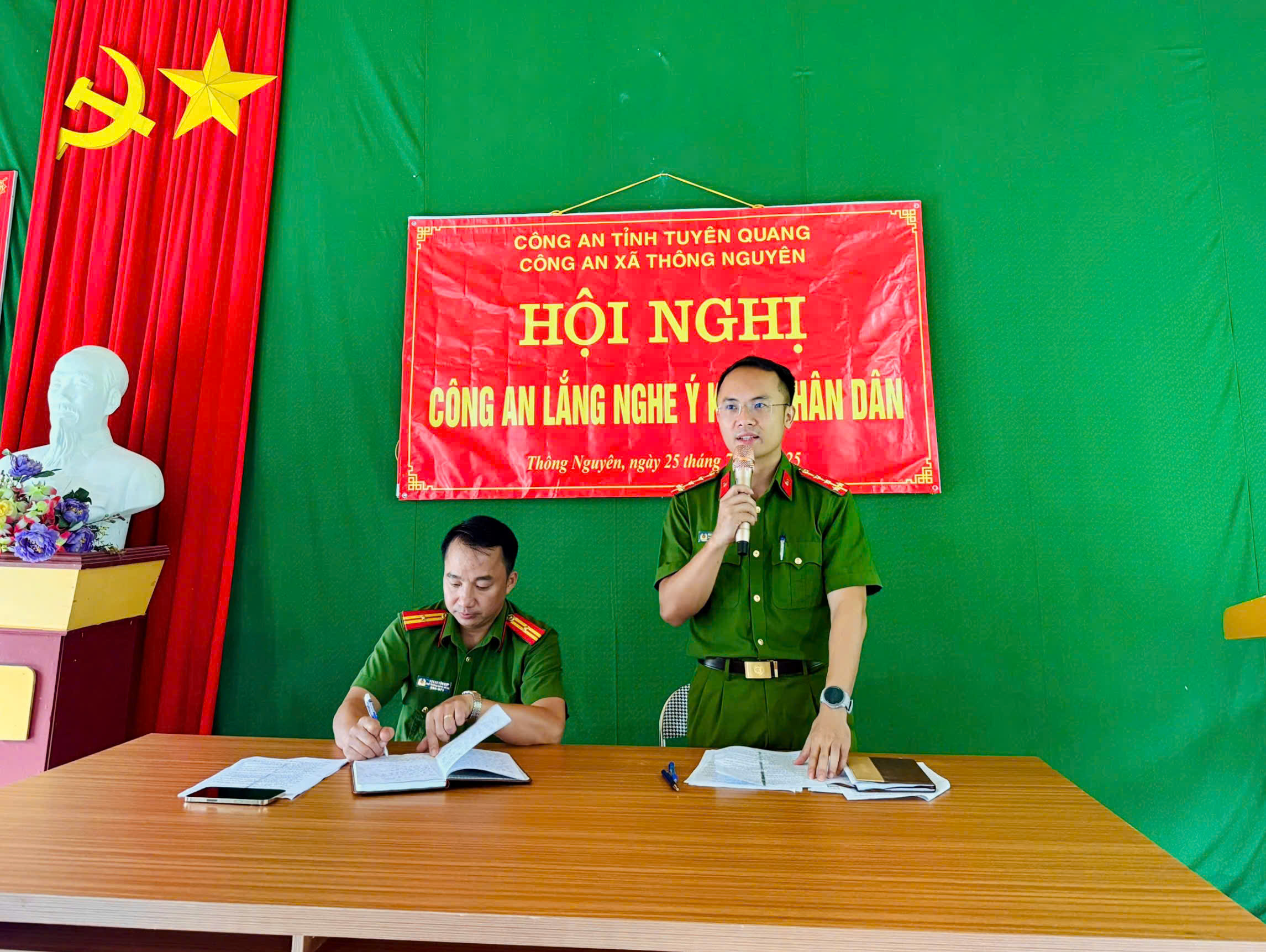 CÔNG AN XÃ THÔNG NGUYÊN TỔ CHỨC HỘI NGHỊ “LẮNG NGHE Ý KIẾN NHÂN DÂN”