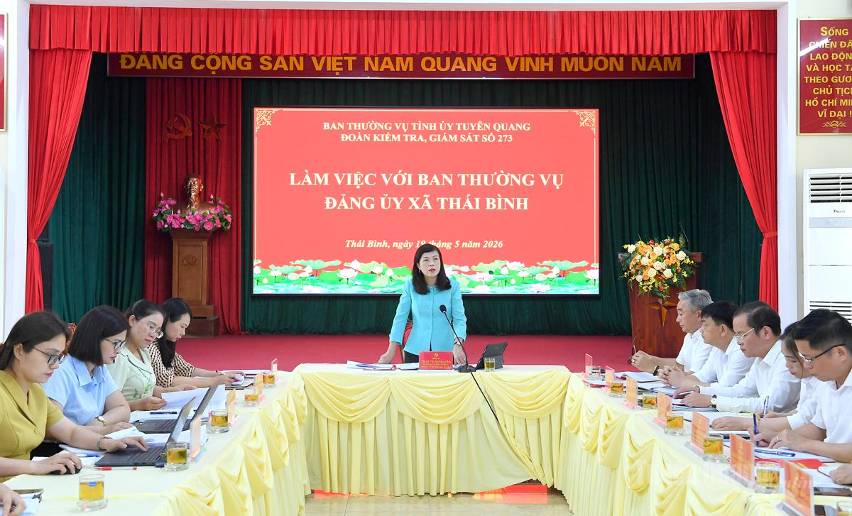 Đoàn kiểm tra, giám sát của Ban Thường vụ Tỉnh ủy làm việc tại các địa phương