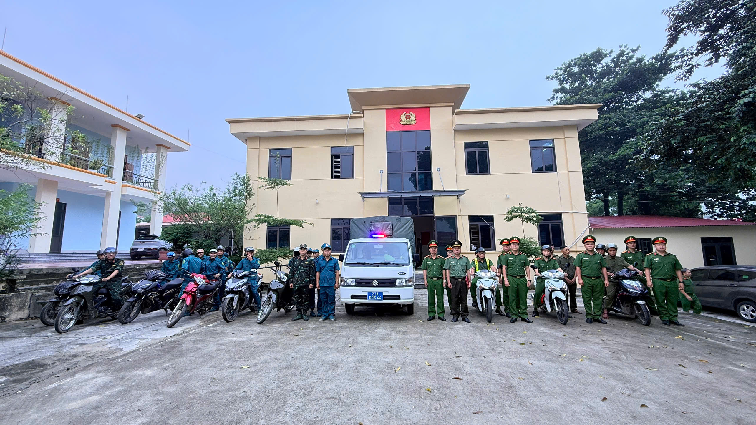 Công an xã Minh Tân phối hợp lực lượng quân sự phát động ra quân bảo đảm an ninh trật tự dịp Lễ Quốc khánh 2/9