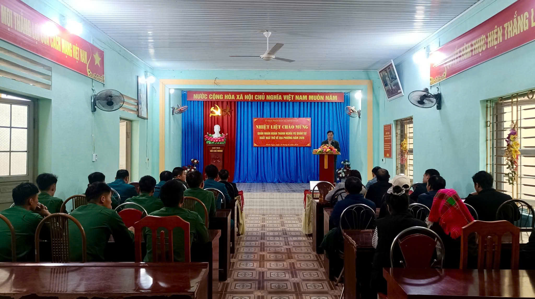 LỄ ĐÓN NHẬN QUÂN NHÂN HOÀN THÀNH NGHĨA VỤ QUÂN SỰ TẠI NGŨ TRỞ VỀ ĐỊA PHƯƠNG