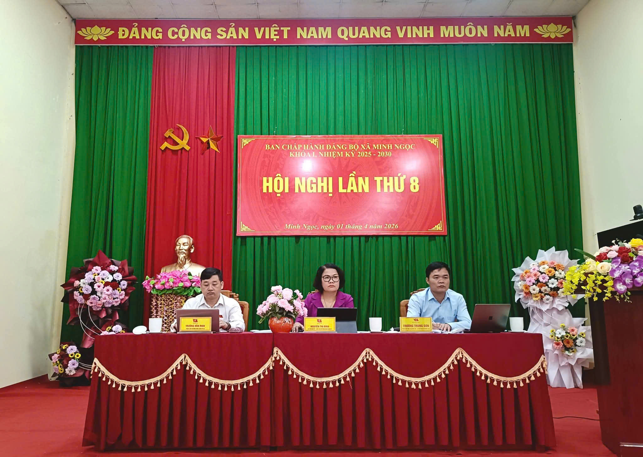 HỘI NGHỊ LẦN THỨ 8 BCH ĐẢNG BỘ XÃ MINH NGỌC KHÓA I, NHIỆM KỲ 2025 – 2030