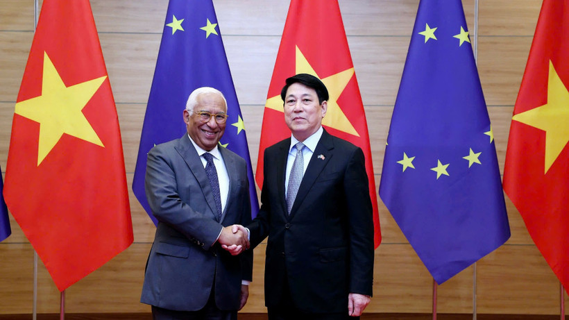 Chủ tịch nước chủ trì chiêu đãi trọng thể Chủ tịch Hội đồng châu Âu