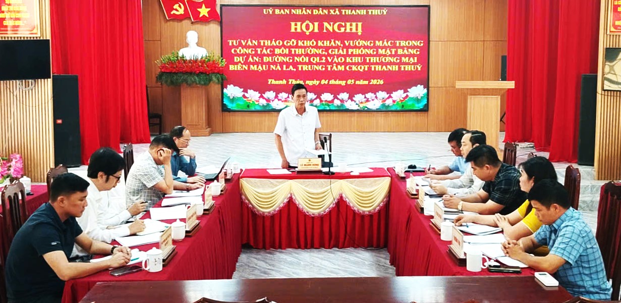 Hội nghị tư vấn tháo gỡ khó khăn trong công tác bồi thường, giải phóng mặt bằng Dự án khu Thương mại biên mậu Nà La.