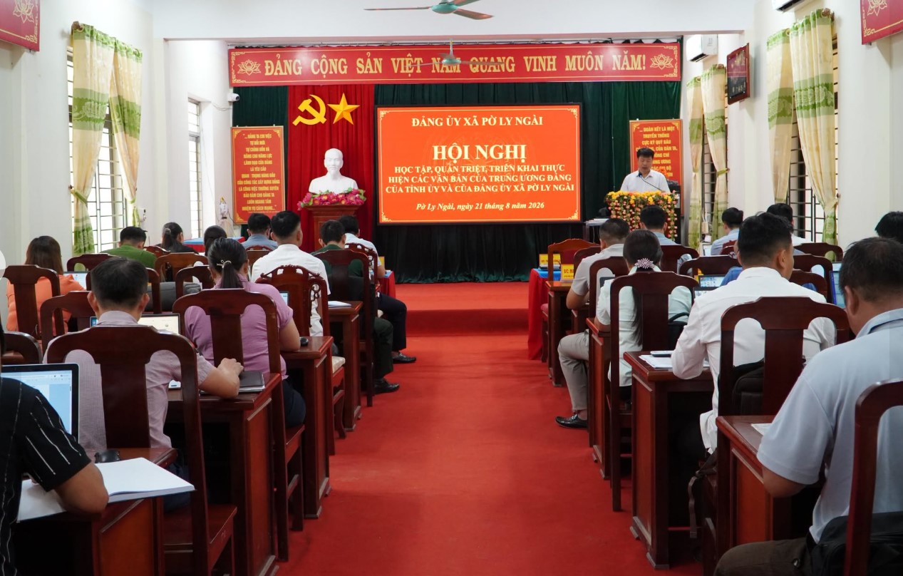 Đảng ủy xã Pờ Ly Ngài, tỉnh Tuyên Quang tổ chức hội nghị học tập, quán triệt, triển khai thực hiện các văn bản của Đảng