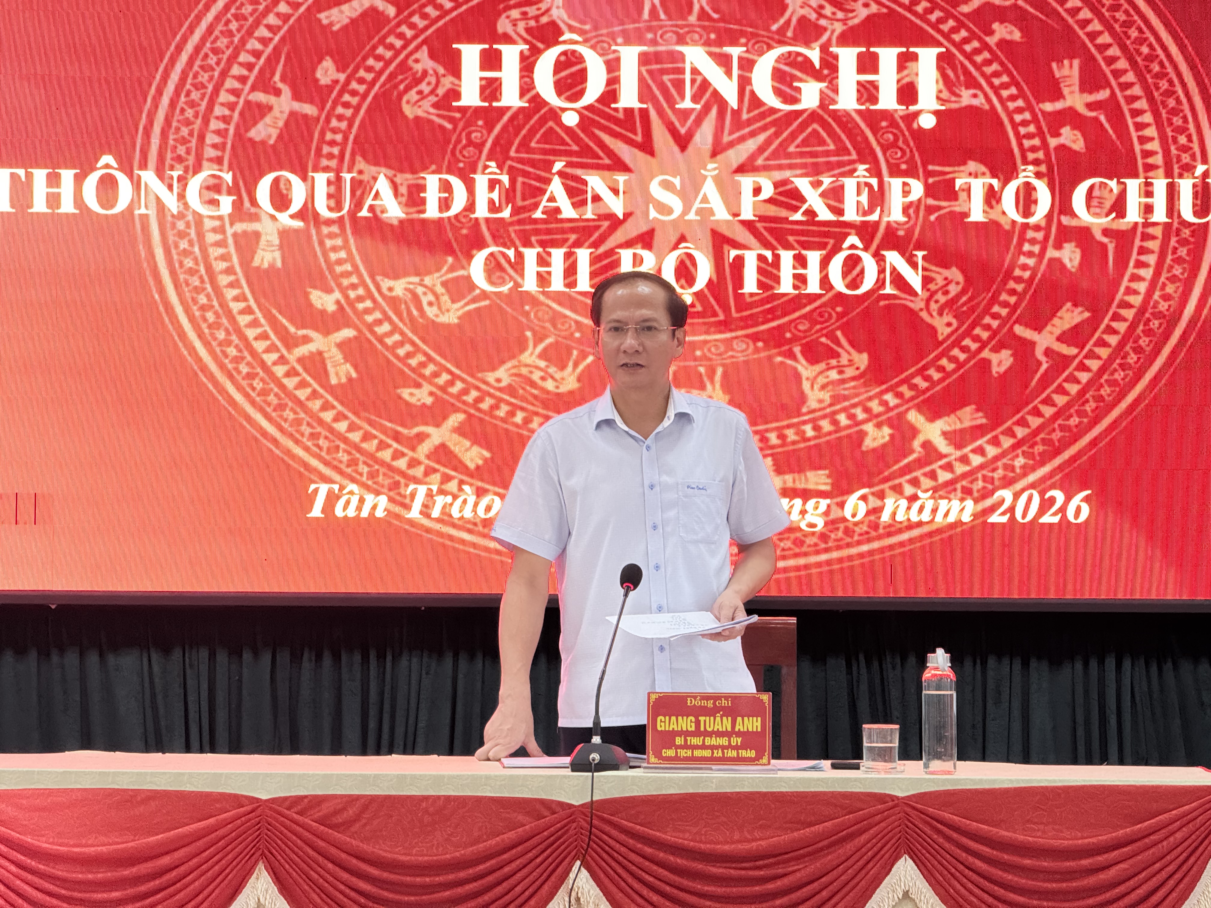 Đảng bộ xã Tân Trào tổ chức hội nghị thông qua Đề án sắp xếp, tổ chức lại chi bộ thôn
