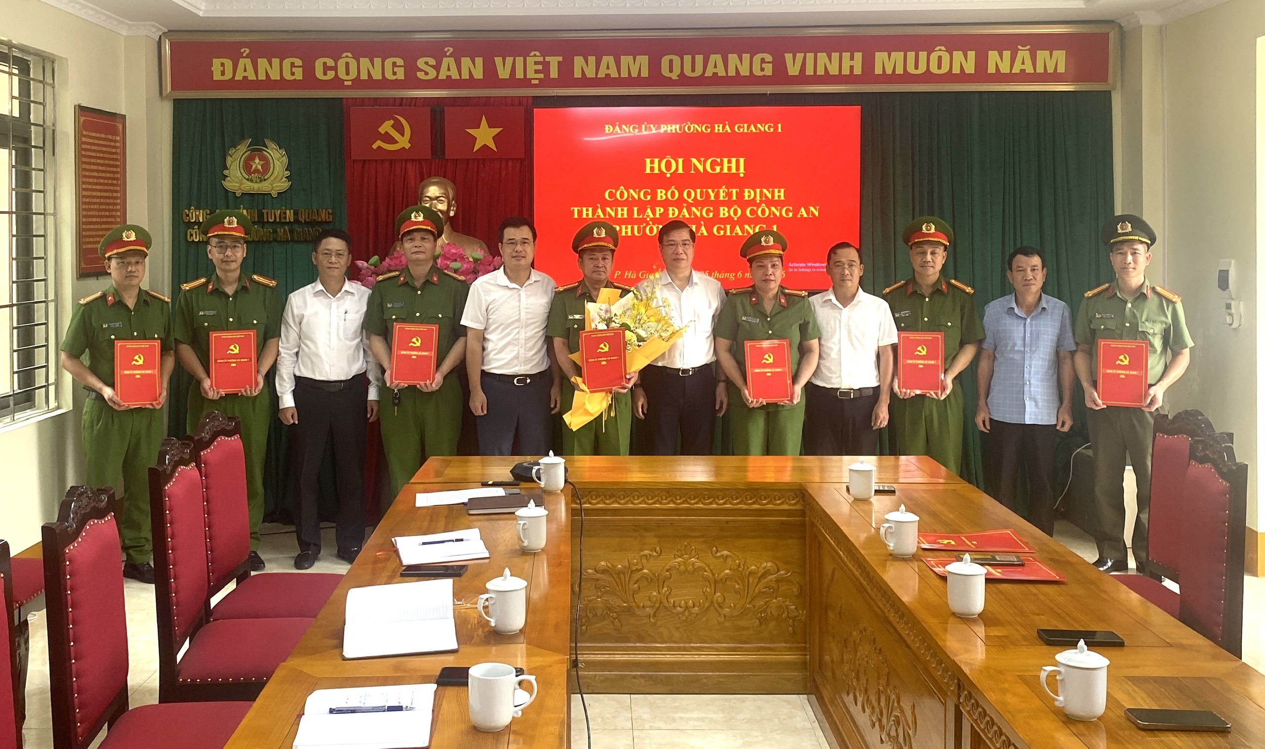 ĐẢNG ỦY PHƯỜNG HÀ GIANG 1 TỔ CHỨC HỘI NGHỊ CÔNG BỐ QUYẾT ĐỊNH THÀNH LẬP ĐẢNG BỘ CÔNG AN PHƯỜNG