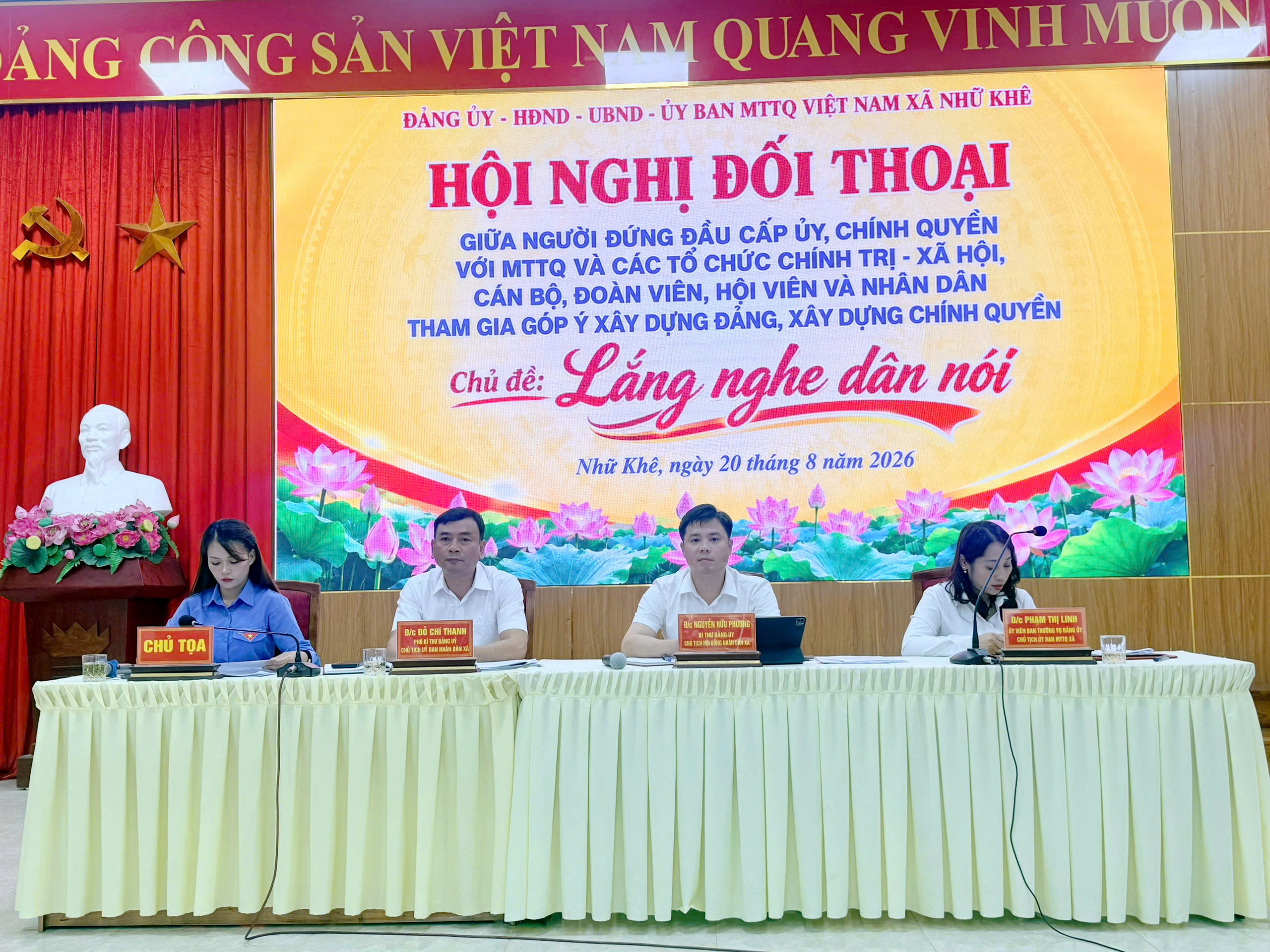 Xã Nhữ Khê tổ chức Hội nghị đối thoại giữa người đứng đầu cấp ủy, chính quyền với Nhân dân năm 2026