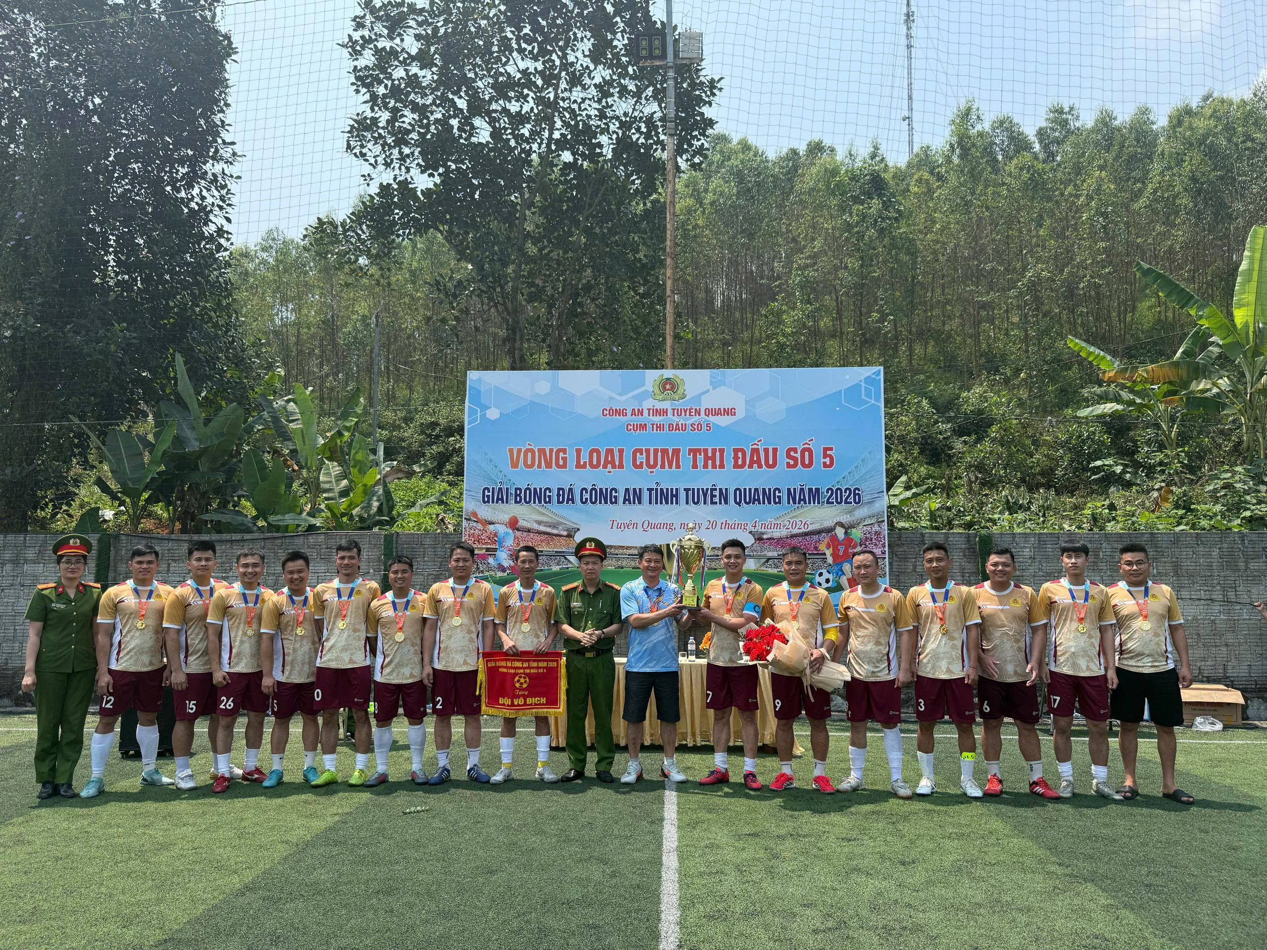 CỤM THI ĐUA SỐ 6 GIÀNH GIẢI NHẤT VÒNG LOẠI GIẢI BÓNG ĐÁ CÔNG AN TỈNH TUYÊN QUANG NĂM 2026