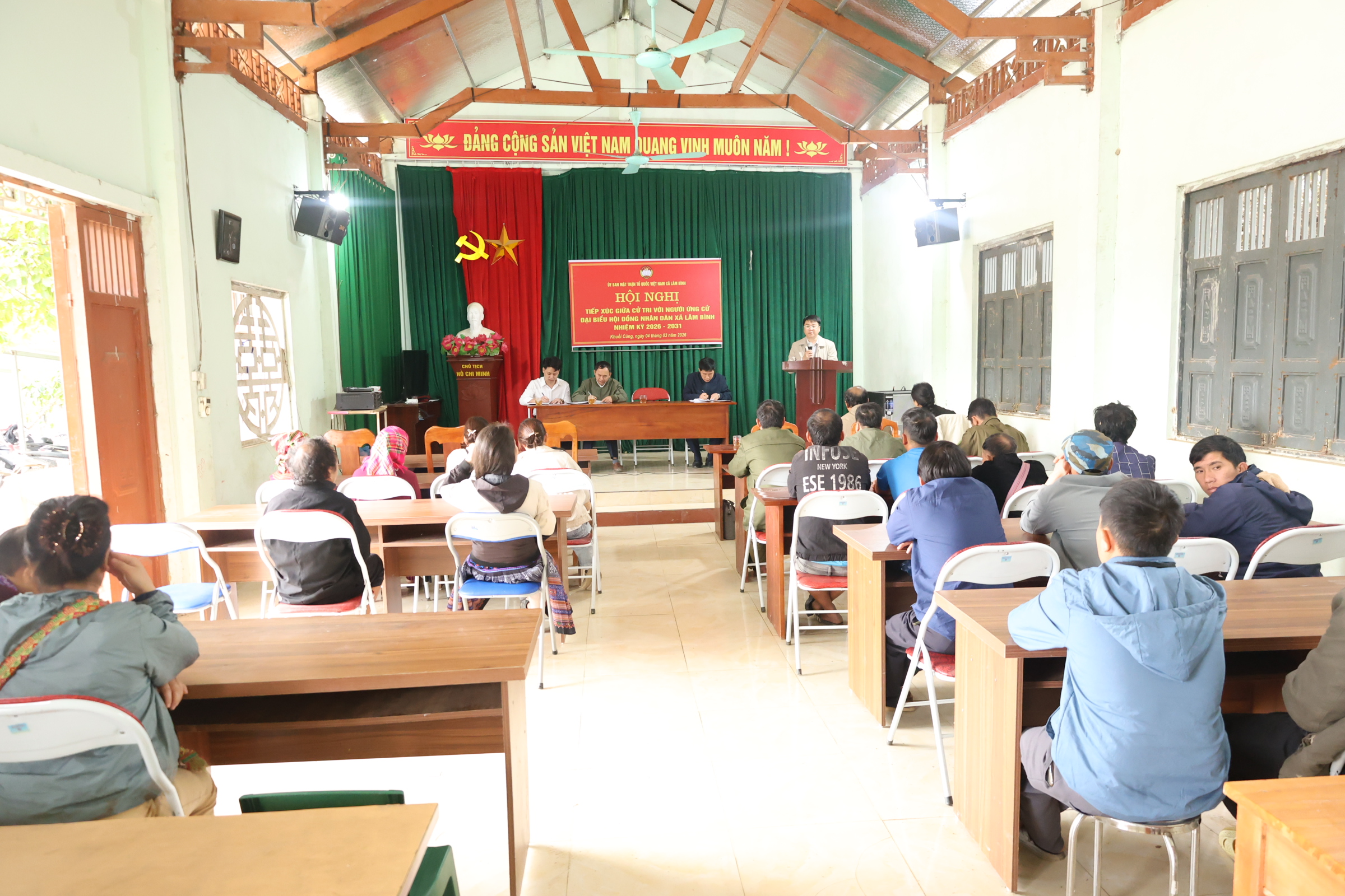 Hội nghị tiếp xúc giữa cử tri với người ứng cử đại biểu Hội đồng nhân dân xã Lâm Bình nhiệm kỳ 2026 – 2031