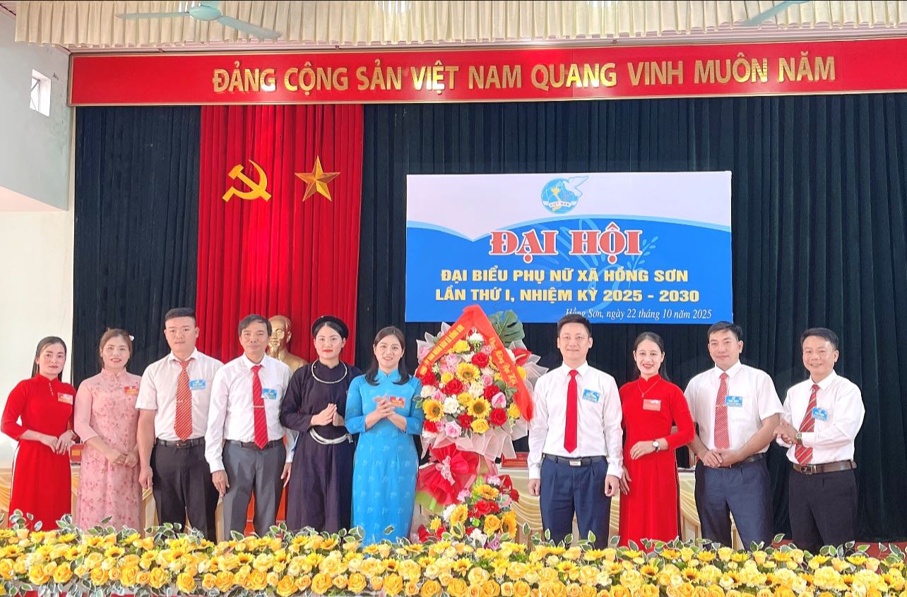 Đại hội đại biểu Phụ nữ xã Hồng Sơn lần thứ I, nhiệm kỳ 2025-2030 thành công tốt đẹp