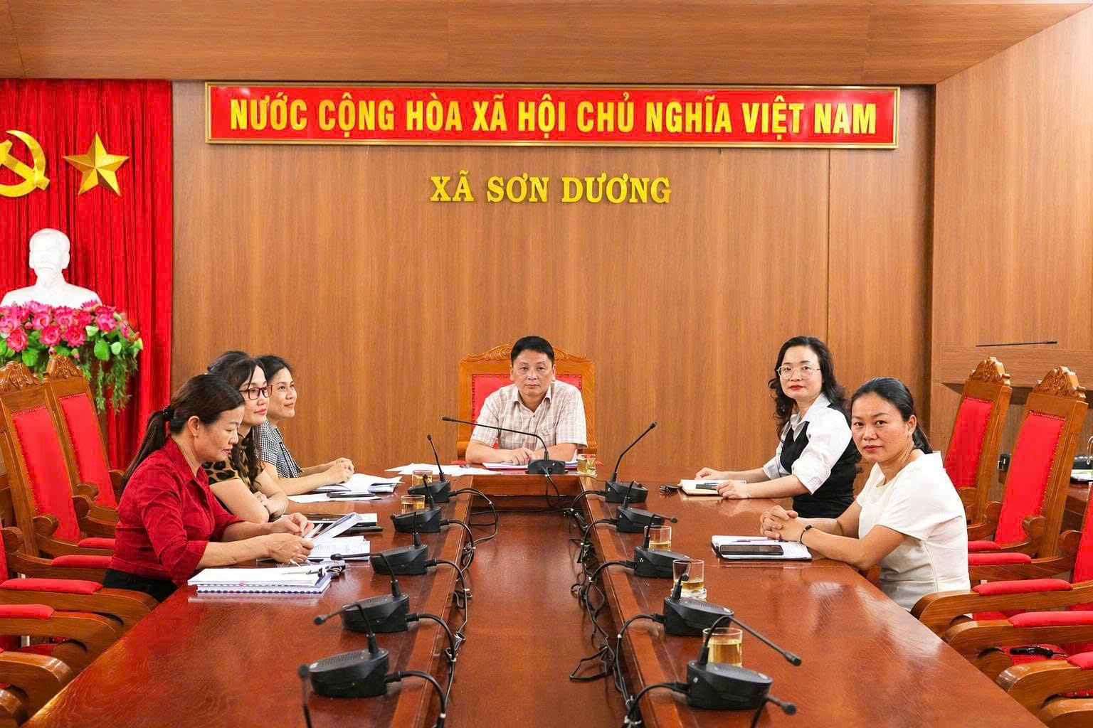 Xã Sơn Dương dự hội nghị trực tuyến  về công tác Thống kê phục vụ điều hành tăng trưởng