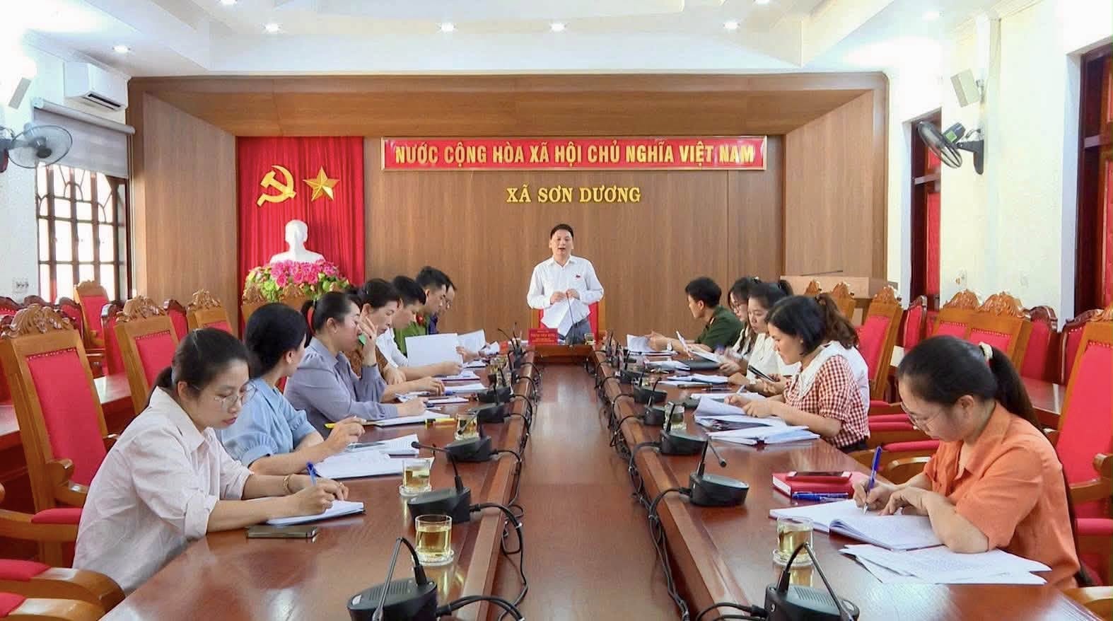 UBND xã Sơn Dương họp thường kỳ tháng 4/2026