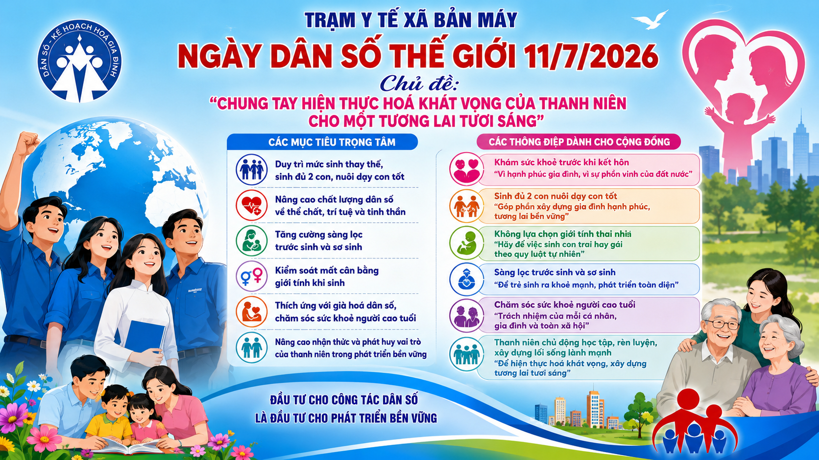 XÃ BẢN MÁY HƯỞNG ỨNG NGÀY DÂN SỐ THẾ GIỚI 11/7/2026
