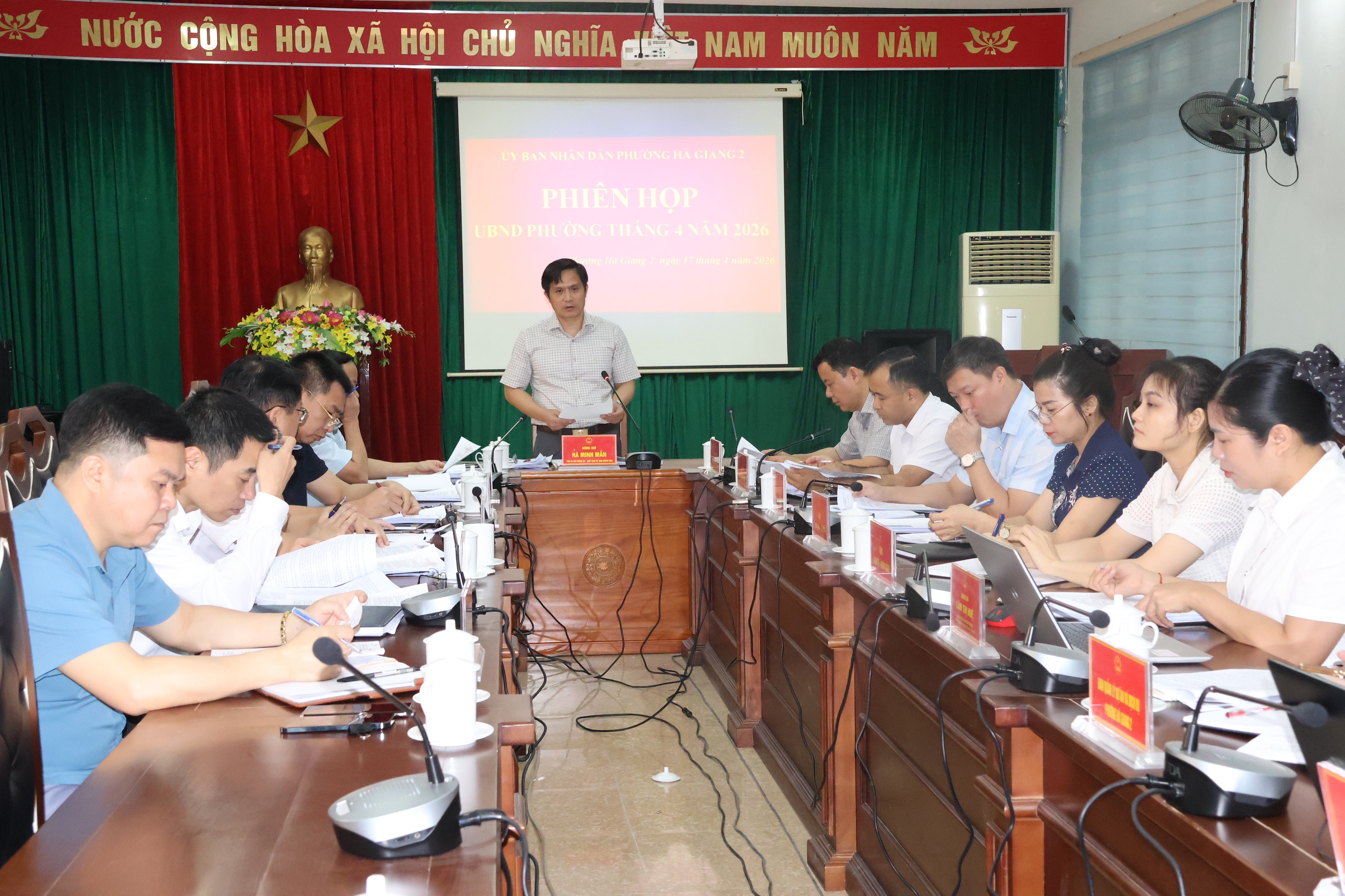 Phiên họp UBND phường Hà Giang 2 tháng 4/2026