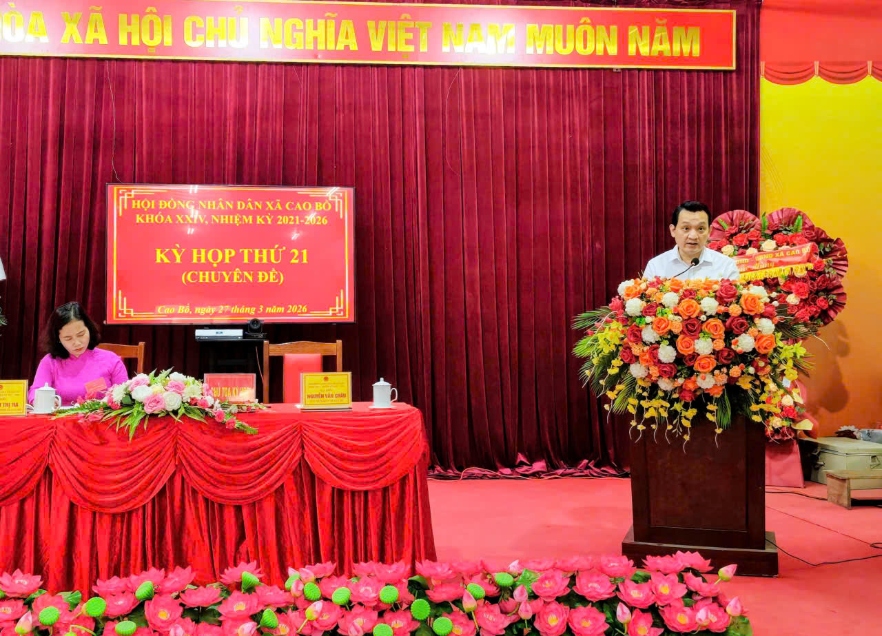 HĐND xã Cao Bồ tổ chức Kỳ họp thứ 21 (chuyên đề), khóa XXIV, nhiệm kỳ 2021–2026