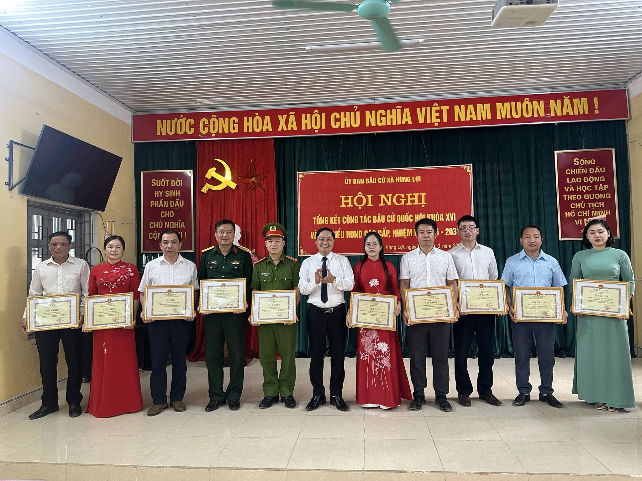 XÃ HÙNG LỢI TỔNG KẾT CÔNG TÁC BẦU CỬ NHIỆM KỲ 2026–2031