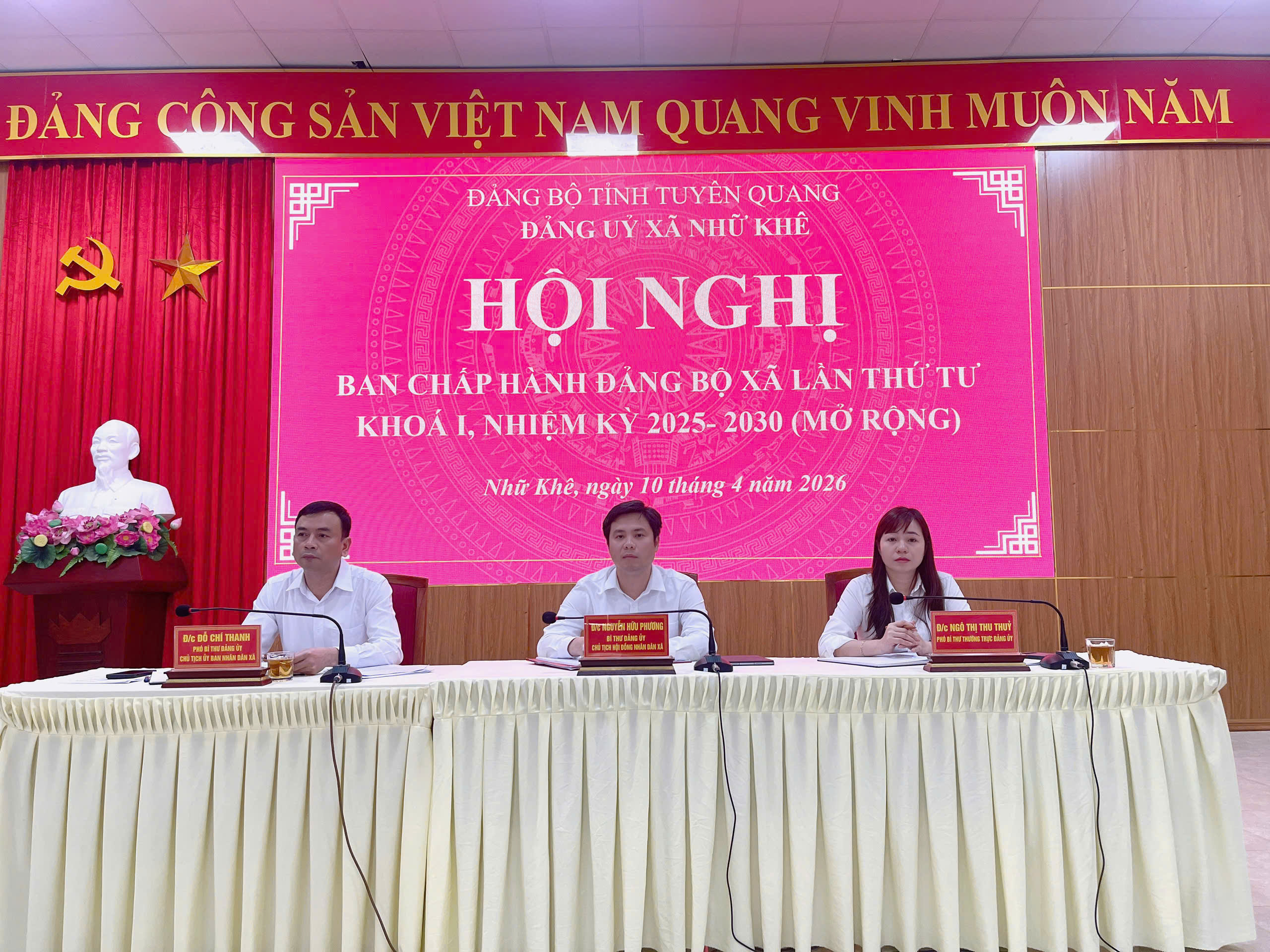 Nhữ Khê tổ chức Hội nghị Ban Chấp hành Đảng bộ xã lần thứ tư, khoá I, nhiệm kỳ 2025-2030 (mở rộng)