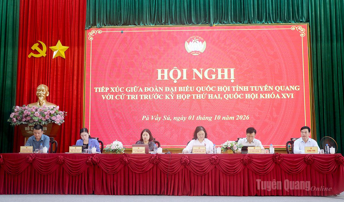 Đoàn ĐBQH khoá XVI tỉnh Tuyên Quang tiếp xúc cử tri xã Pà Vầy Sủ, Xín Mần, Nấm Dẩn, Quảng Nguyên