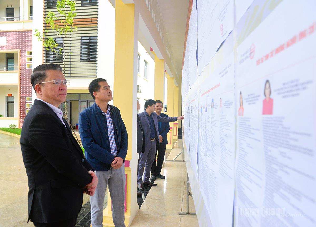 Đoàn công tác các Ban bầu cử (Ủy ban Bầu cử tỉnh) kiểm tra công tác bầu cử tại các xã trên địa bàn tỉnh