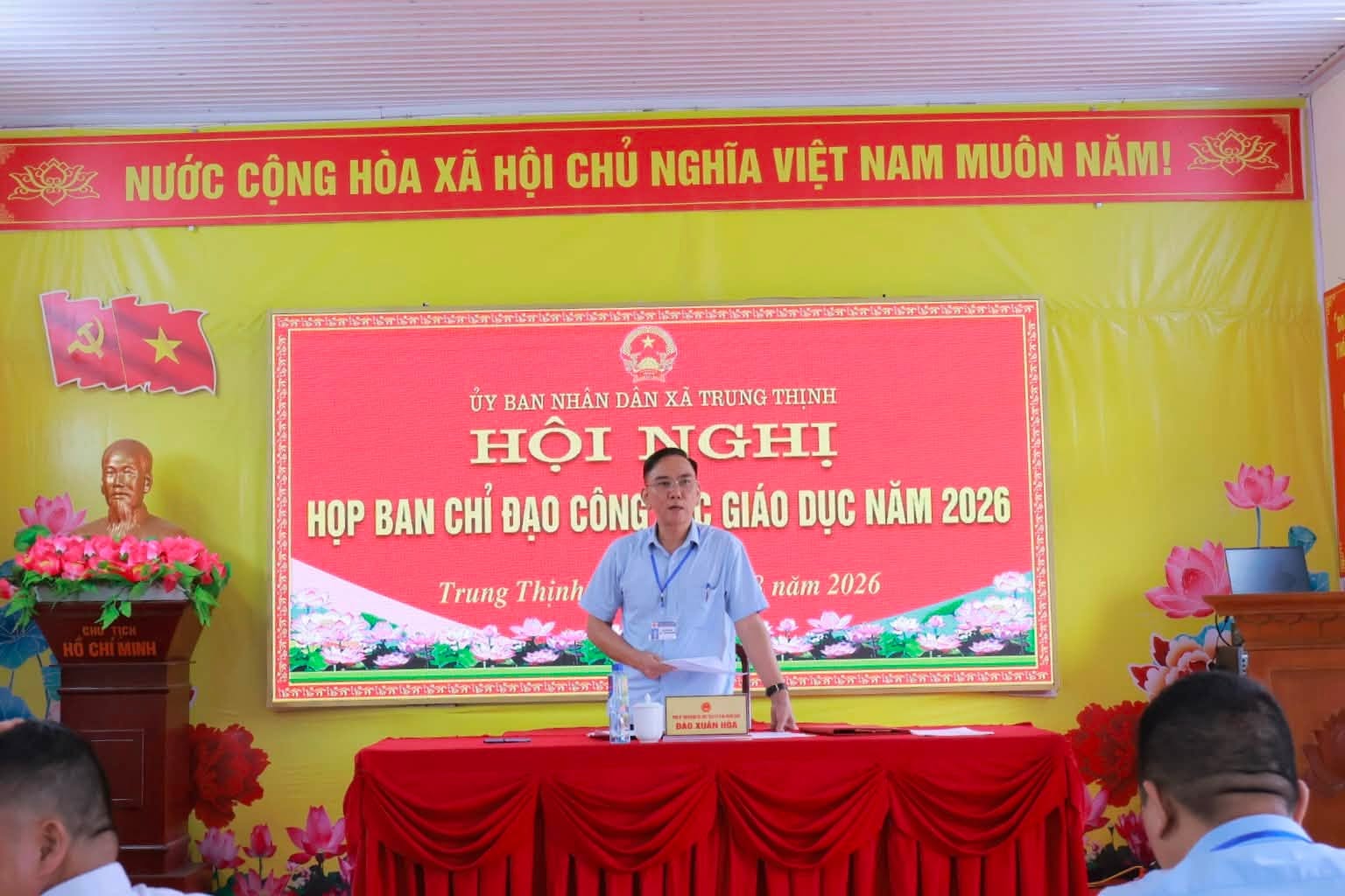 UBND XÃ TRUNG THỊNH HỌP BAN CHỈ ĐẠO CÔNG TÁC GIÁO DỤC, TRIỂN KHAI NHIỆM VỤ CHUẨN BỊ NĂM HỌC 2026–2027