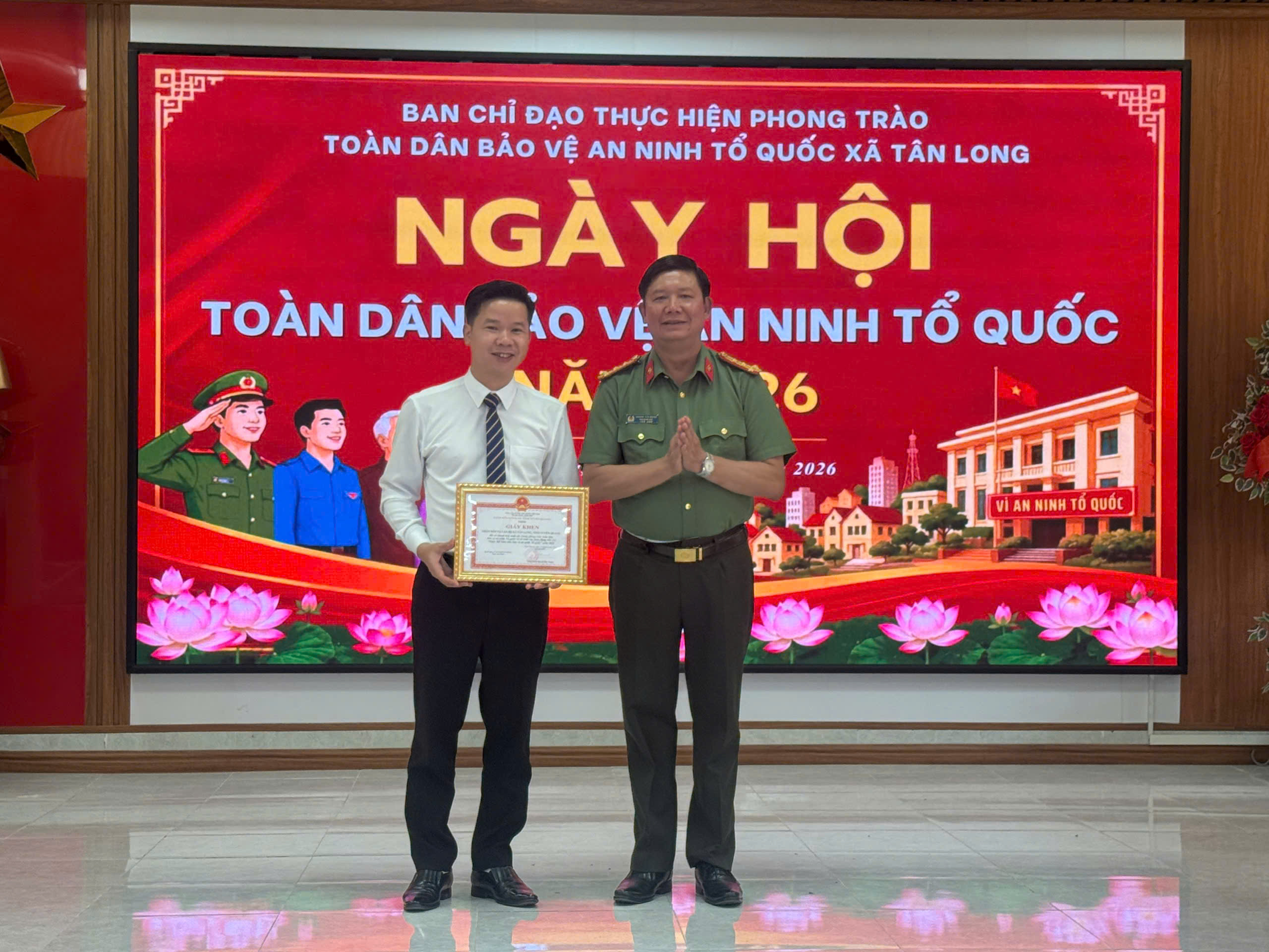 XÃ TÂN LONG TƯNG BỪNG TỔ CHỨC NGÀY HỘI TOÀN DÂN BẢO VỆ AN NINH TỔ QUỐC NĂM 2026