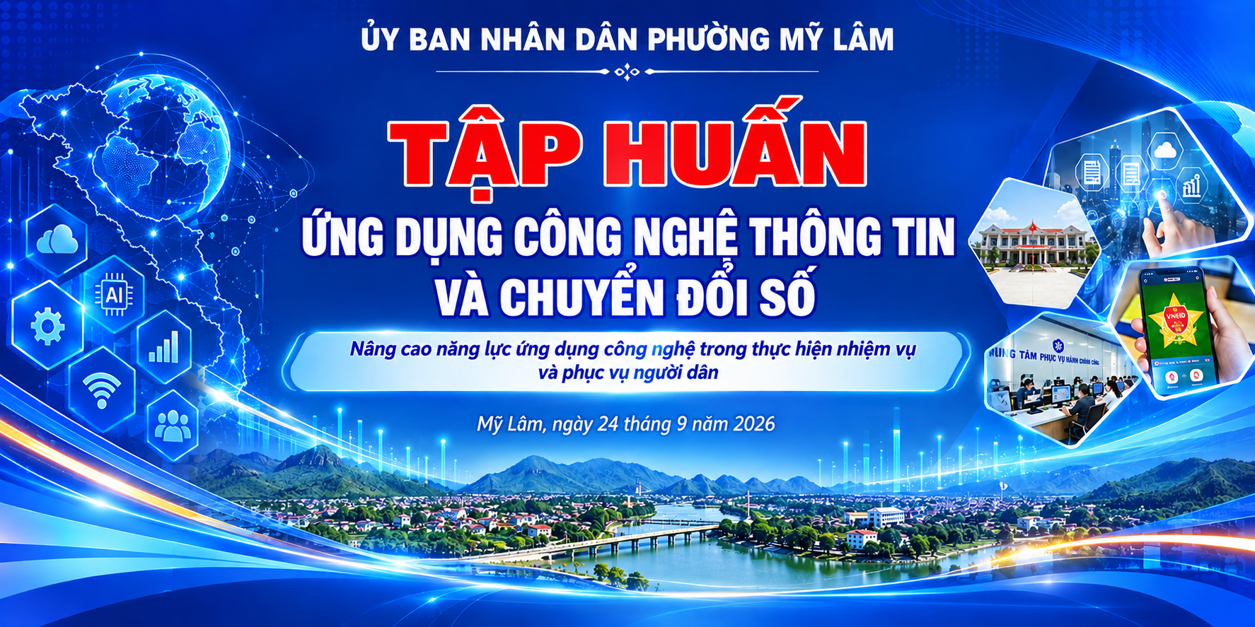 UBND PHƯỜNG MỸ LÂM TỔ CHỨC TẬP HUẤN ỨNG DỤNG CÔNG NGHỆ THÔNG TIN VÀ CHUYỂN ĐỔI SỐ NĂM 2026