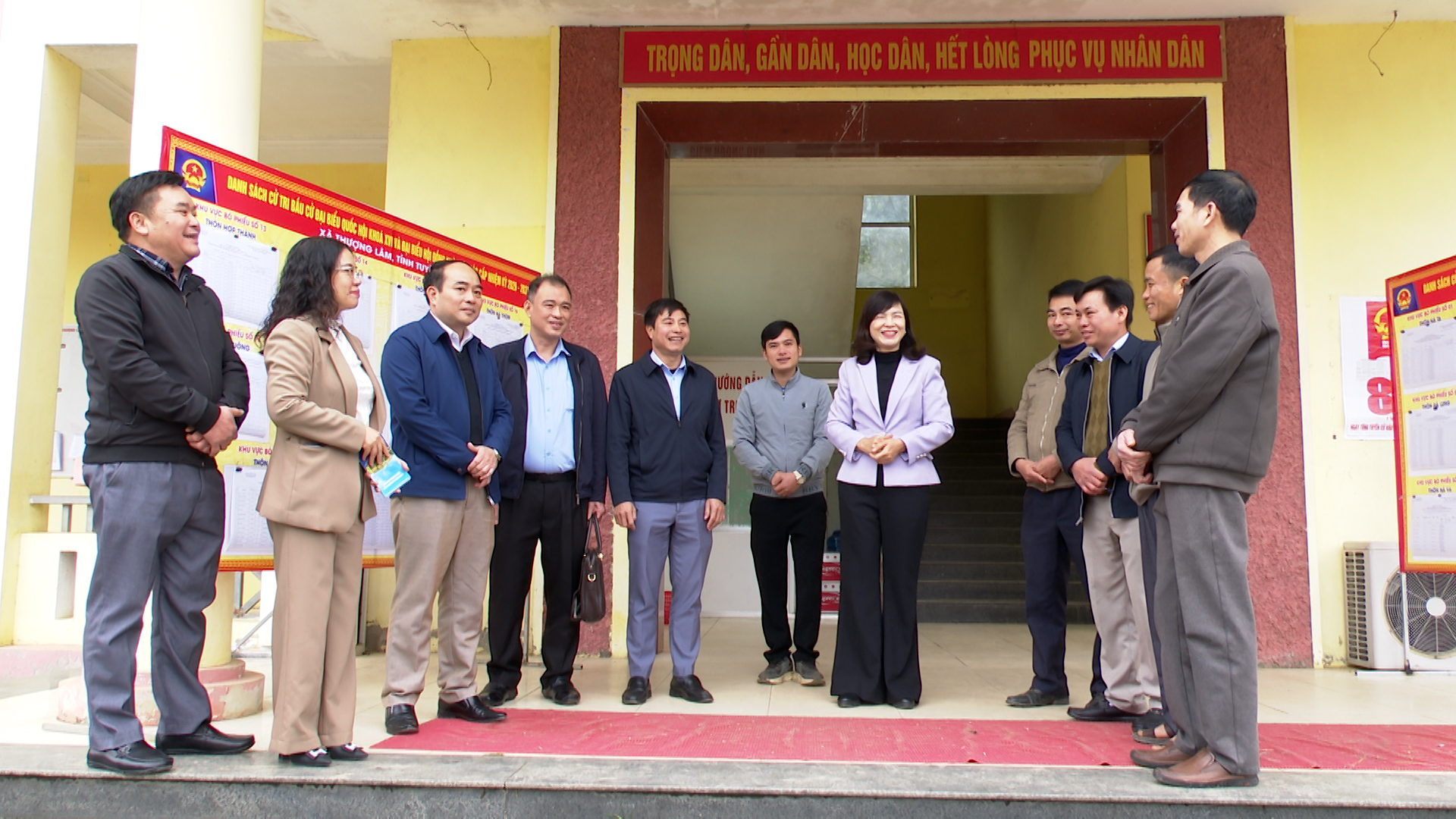 Đoàn Kiểm tra công tác chuẩn bị bầu cử đại biểu Quốc hội và Hội đồng nhân dân các cấp tại xã Thượng Lâm