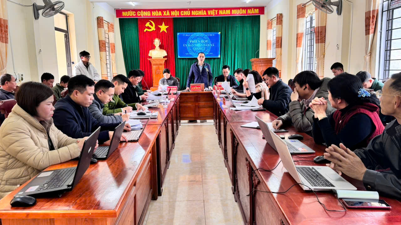 UBND xã Nậm Dịch tổ chức phiên họp thường kỳ tháng 02 năm 2026