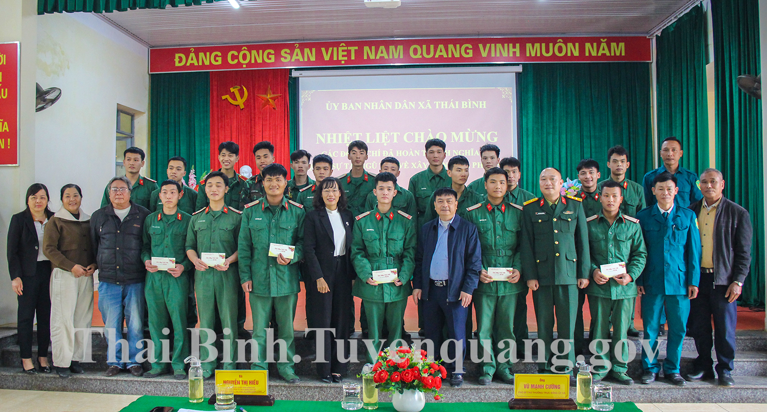 Xã Thái Bình đón nhận quân nhân hoàn thành nghĩa vụ quân sự trở về địa phương