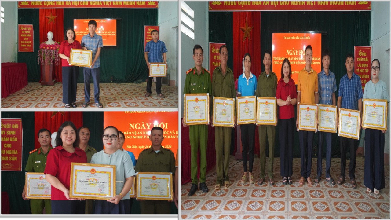 Xã Tân Tiến tổ chức “Ngày hội Toàn dân bảo vệ an ninh Tổ quốc” và Diễn đàn “Công an lắng nghe ý kiến Nhân dân” năm 2026