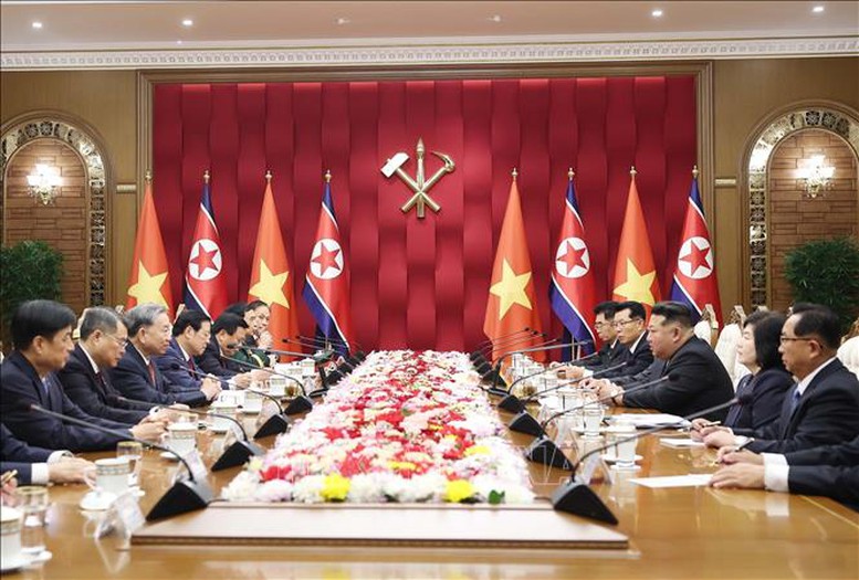 Tổng Bí thư Tô Lâm hội đàm với Tổng Bí thư, Chủ tịch Quốc vụ Triều Tiên Kim Jong Un