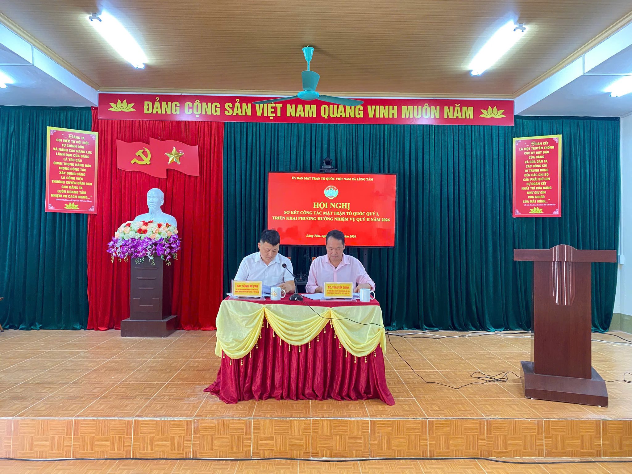 ỦY BAN MTTQ VIỆT NAM XÃ LÙNG TÁM SƠ KẾT CÔNG TÁC QUÝ I & TRIỂN KHAI NHIỆM VỤ TRỌNG TÂM QUÝ II NĂM 2026