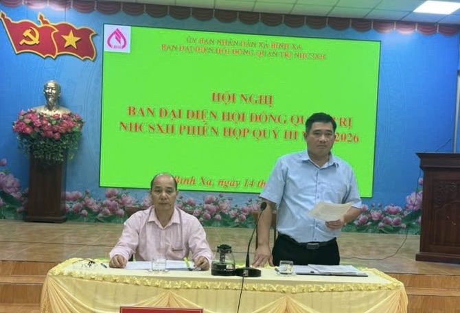 Ban Đại diện Hội đồng quản trị Ngân hàng Chính sách xã hội xã Bình Xa tổ chức hội nghị quý III năm 2026