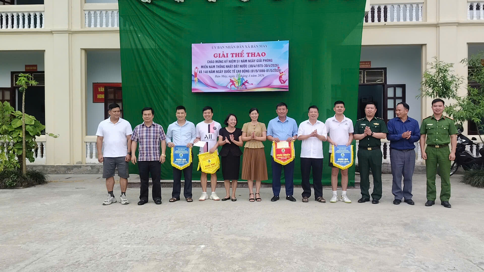 XÃ BẢN MÁY TỔ CHỨC LỄ BẾ MẠC GIẢI THỂ THAO CHÀO MỪNG 30/4 VÀ 01/5 NĂM 2026