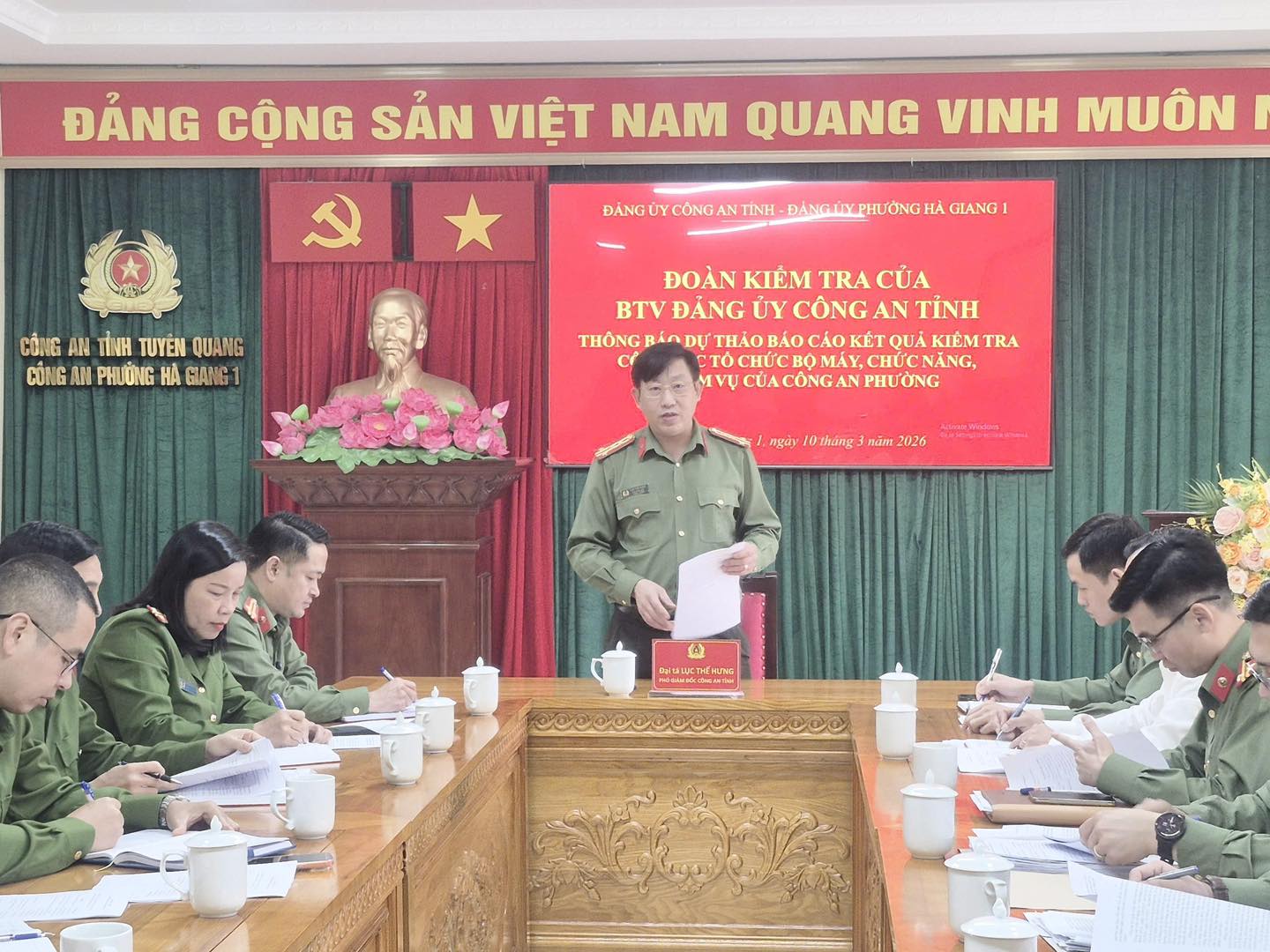 TĂNG CƯỜNG KIỂM TRA VIỆC LÃNH ĐẠO, CHỈ ĐẠO THỰC HIỆN TỔ CHỨC BỘ MÁY, CHỨC NĂNG, NHIỆM VỤ CỦA CÔNG AN XÃ, PHƯỜNG