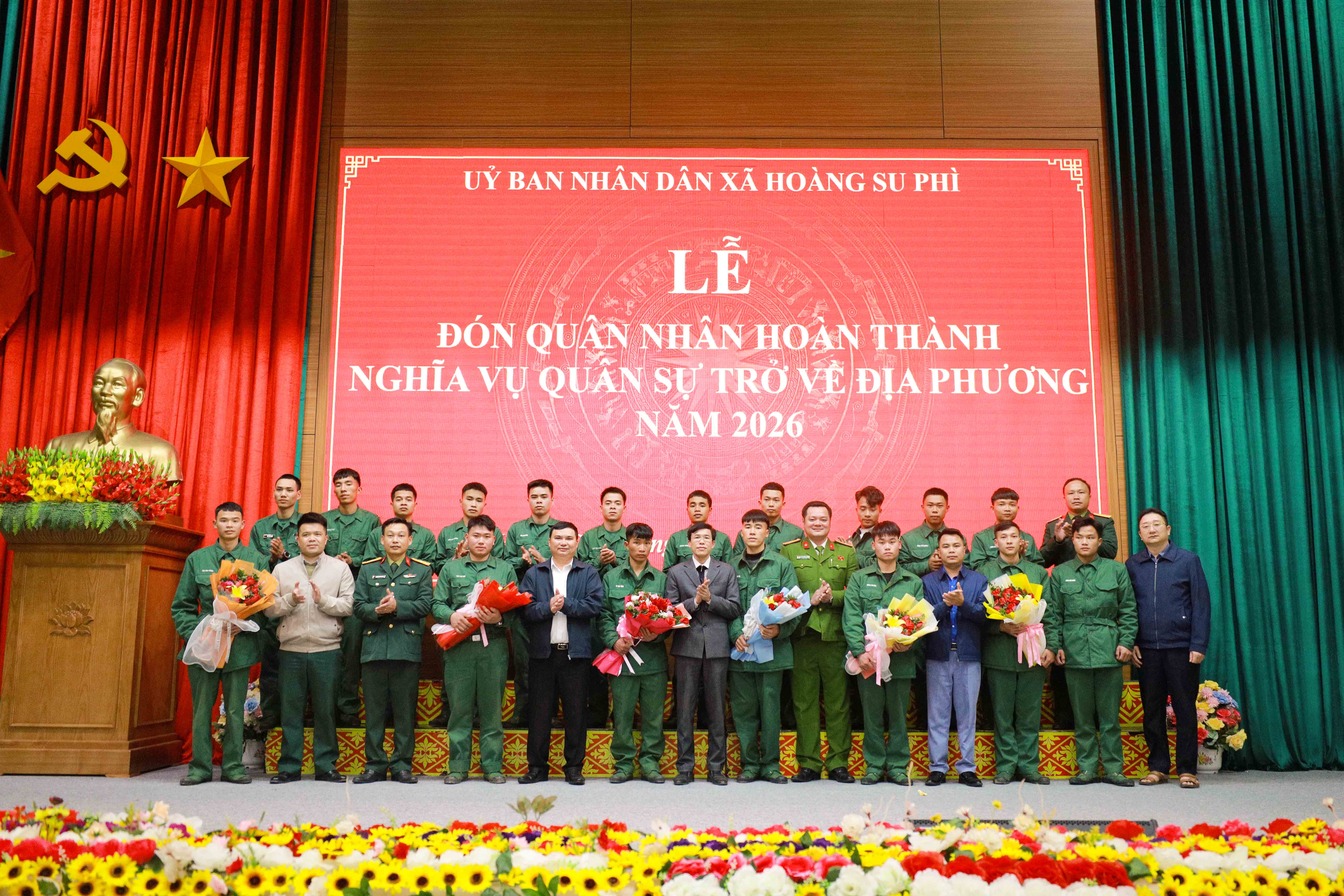 Lễ đón quân nhân hoàn thành nghĩa vụ quân sự trở về địa phương