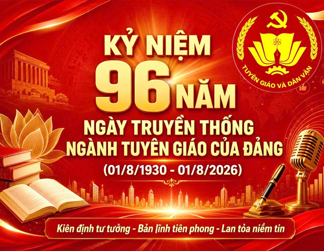 Kỷ niệm 96 năm Ngày truyền thống ngành Tuyên giáo của Đảng (1/8/1930 - 1/8/2026)
