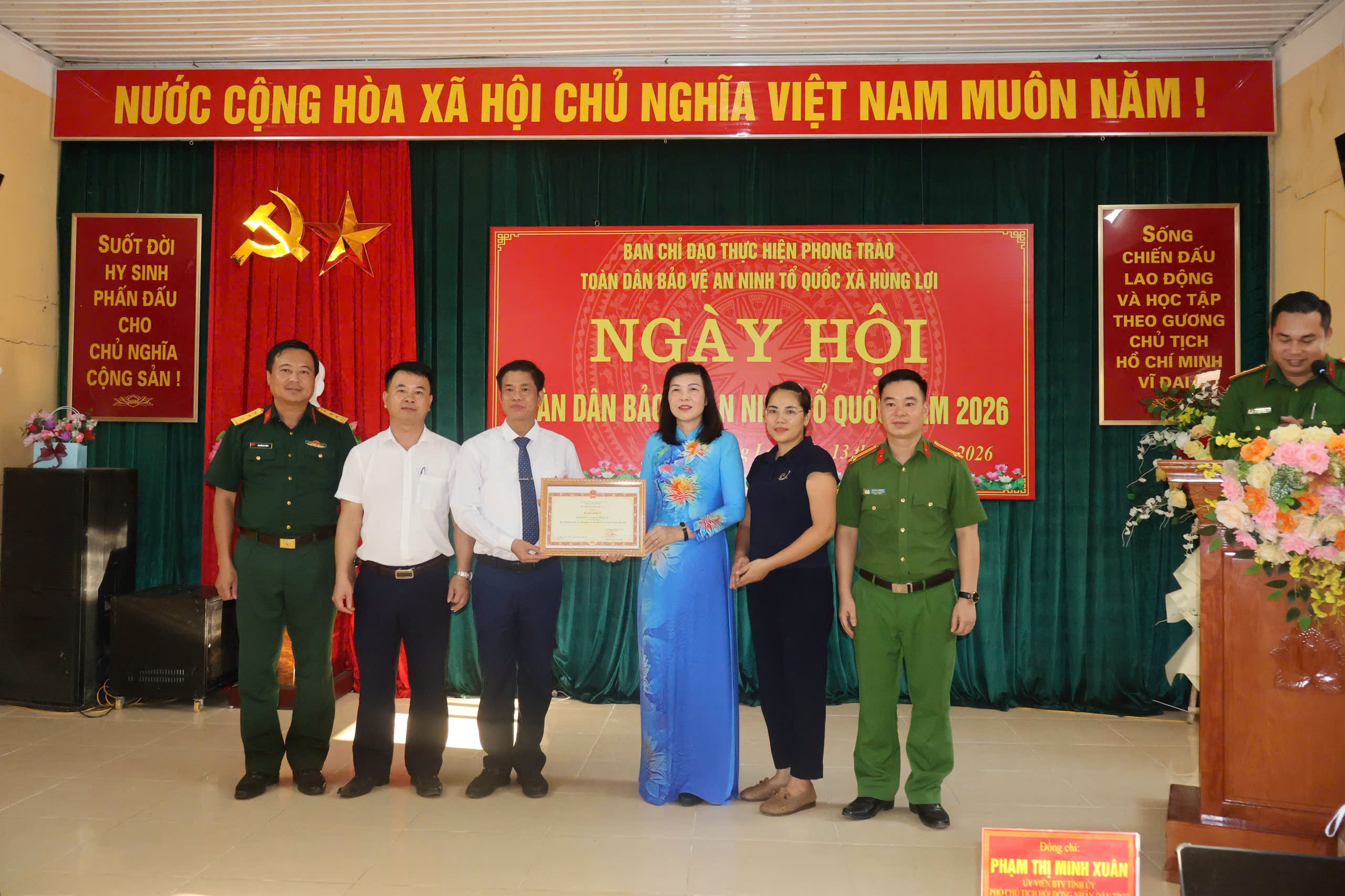 Xã Hùng Lợi tổ chức Ngày hội toàn dân bảo vệ an ninh Tổ quốc
